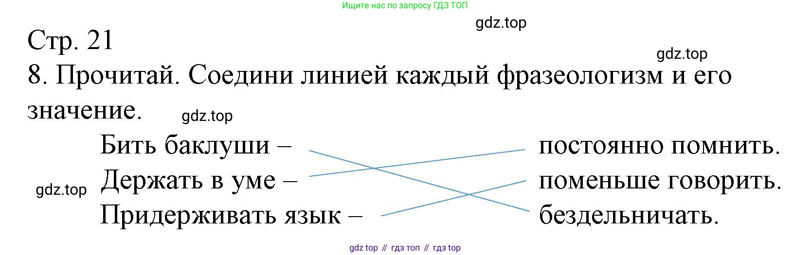 ГДЗ Русский язык, 4 класс Тетрадь учебных достижений, автор: Канакина Валентина Павловна, издательство Просвещение, Москва, 2023, белого цвета, страница 21, номер 8, Решение