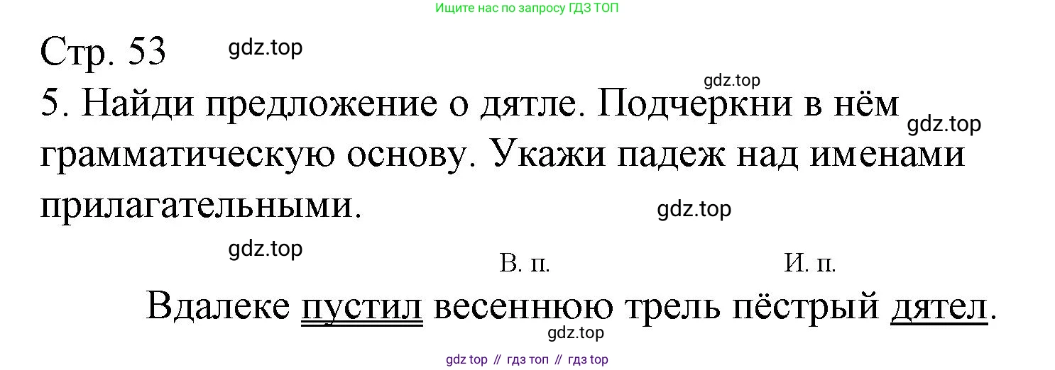 ГДЗ Русский язык, 4 класс Тетрадь учебных достижений, автор: Канакина Валентина Павловна, издательство Просвещение, Москва, 2023, белого цвета, страница 53, номер 5, Решение