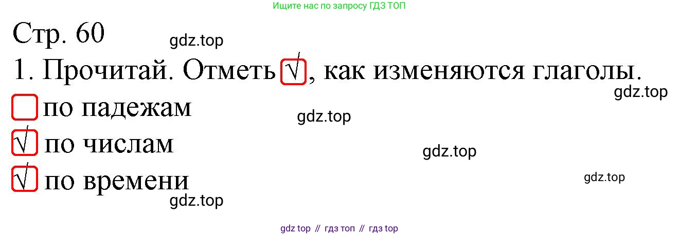 Русский язык, 4 класс Тетрадь учебных достижений, автор: Канакина Валентина Павловна, издательство Просвещение, Москва, 2023, белого цвета, страница 60, номер 1, Решение