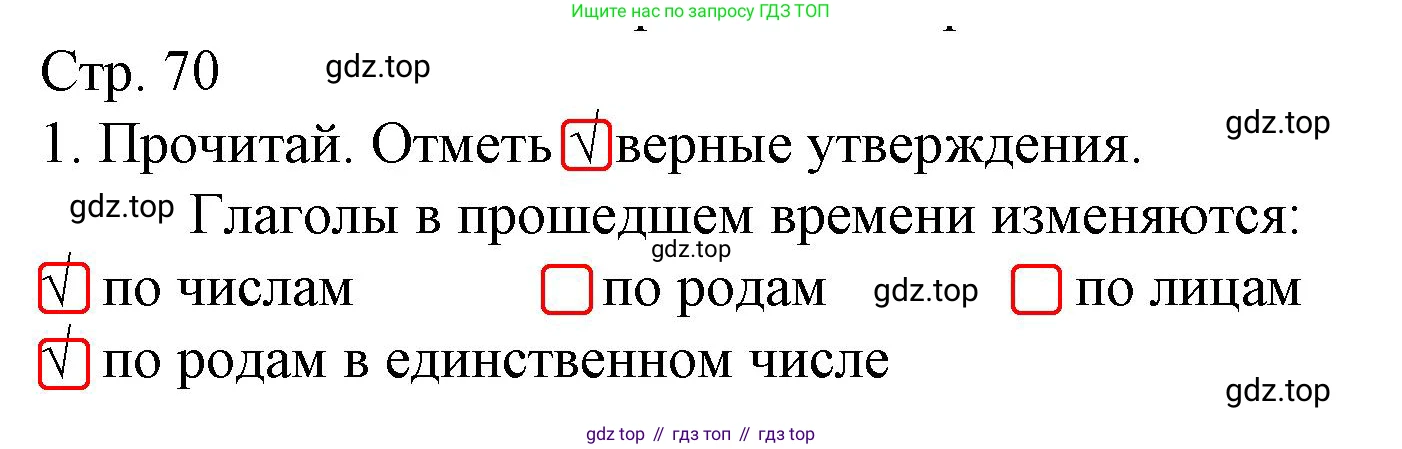 Русский язык, 4 класс Тетрадь учебных достижений, автор: Канакина Валентина Павловна, издательство Просвещение, Москва, 2023, белого цвета, страница 70, номер 1, Решение