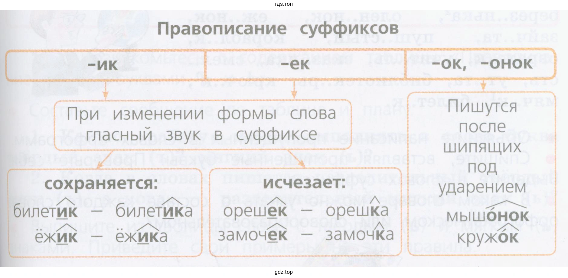 Схема «Правописание суффиксов»