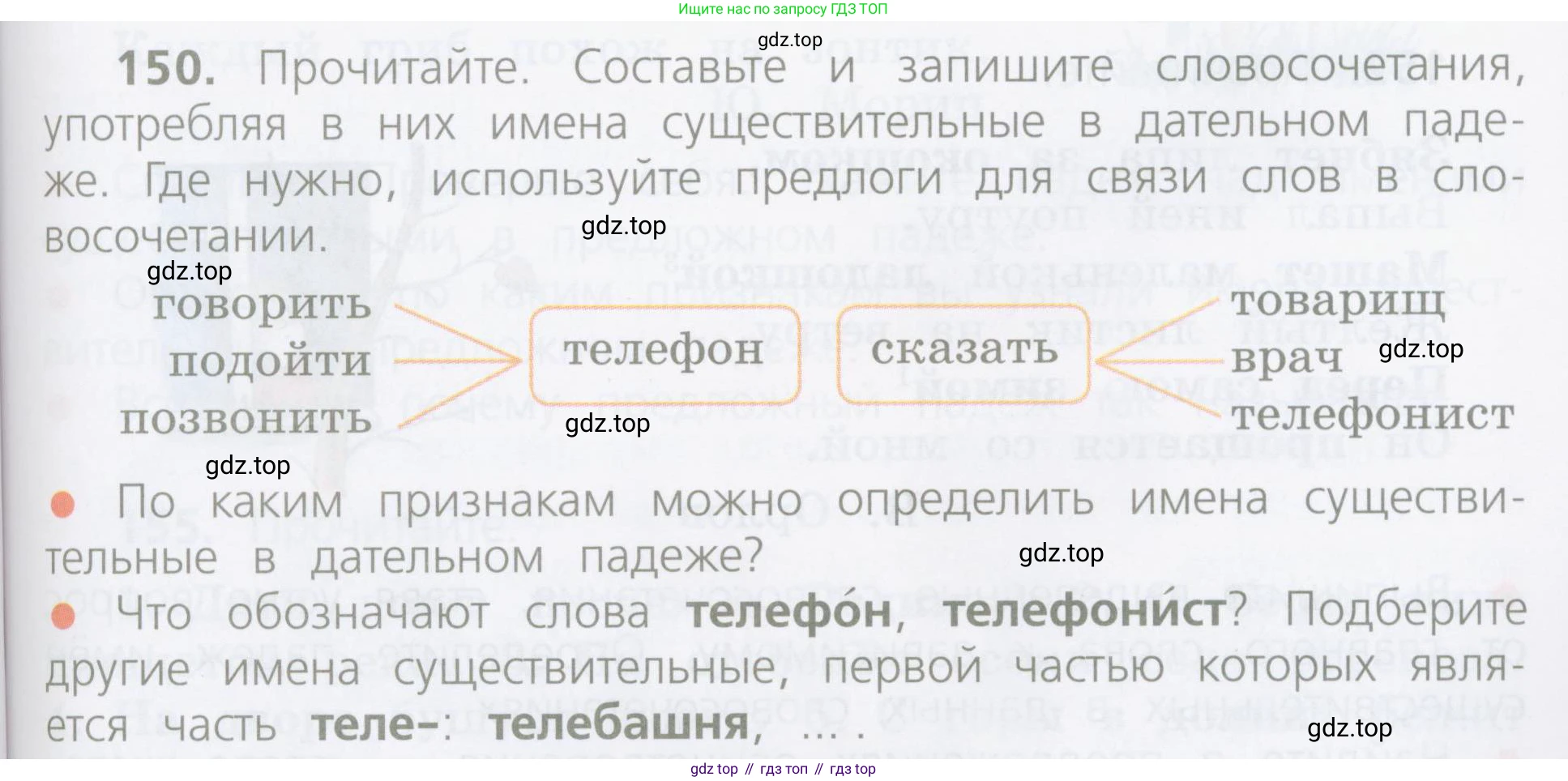 ГДЗ Русский язык, 4 класс Учебник, авторы: Канакина Валентина Павловна, Горецкий Всеслав Гаврилович, издательство Просвещение, Москва, 2023, белого цвета, Часть 1, страница 85, номер 150, Условие