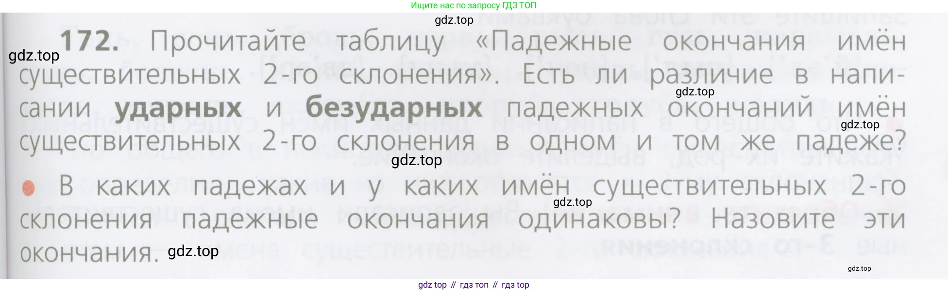 ГДЗ Русский язык, 4 класс Учебник, авторы: Канакина Валентина Павловна, Горецкий Всеслав Гаврилович, издательство Просвещение, Москва, 2023, белого цвета, Часть 1, страница 95, номер 172, Условие