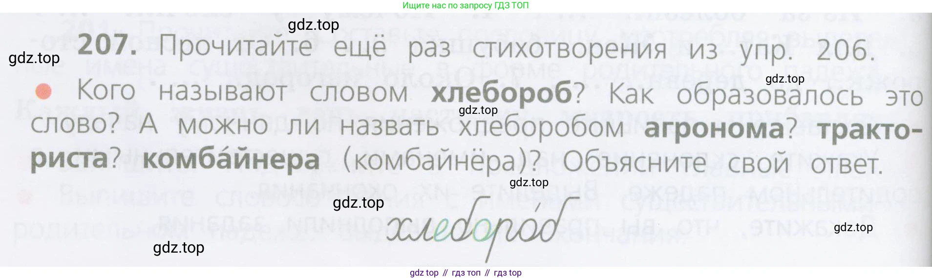 ГДЗ Русский язык, 4 класс Учебник, авторы: Канакина Валентина Павловна, Горецкий Всеслав Гаврилович, издательство Просвещение, Москва, 2023, белого цвета, Часть 1, страница 110, номер 207, Условие