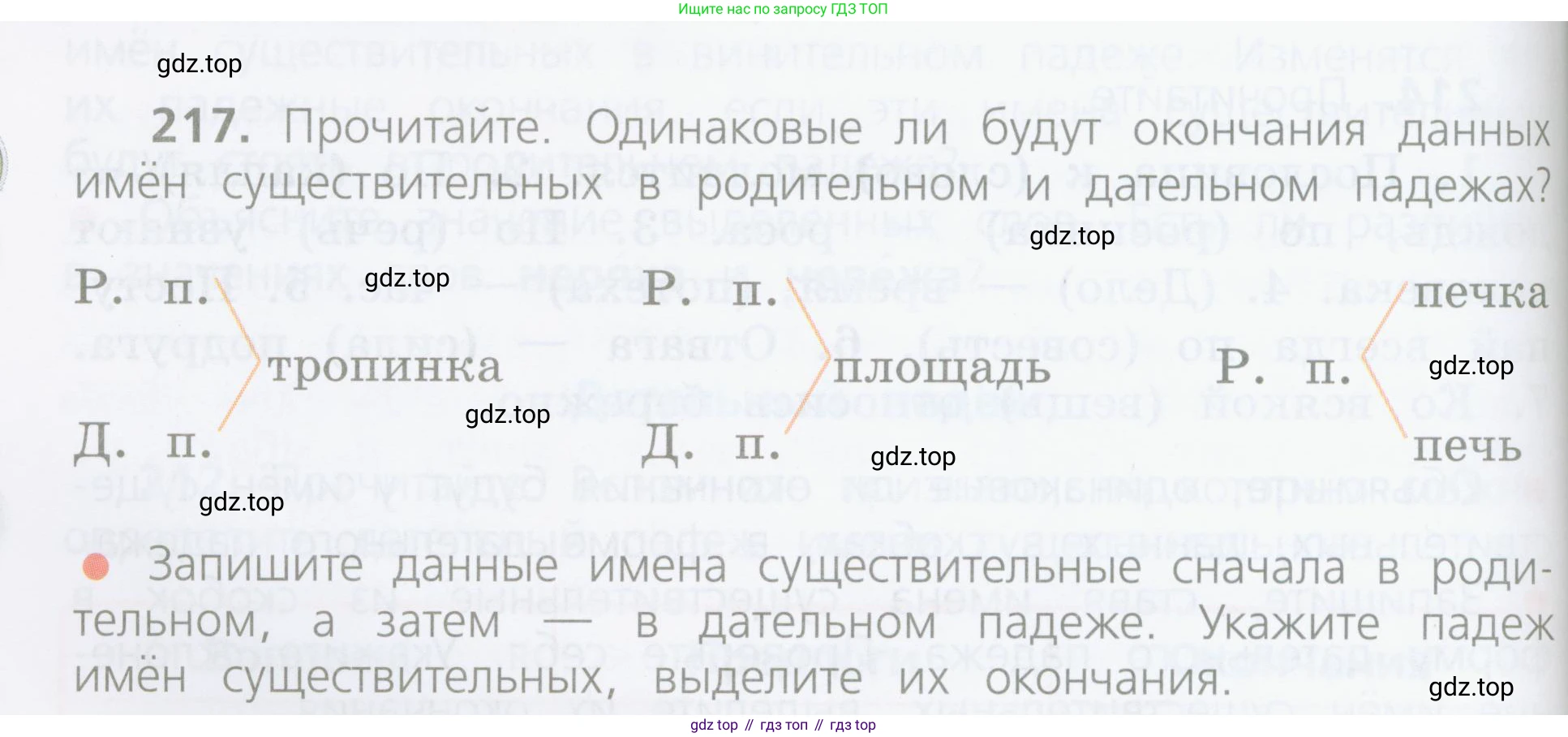 ГДЗ Русский язык, 4 класс Учебник, авторы: Канакина Валентина Павловна, Горецкий Всеслав Гаврилович, издательство Просвещение, Москва, 2023, белого цвета, Часть 1, страница 114, номер 217, Условие