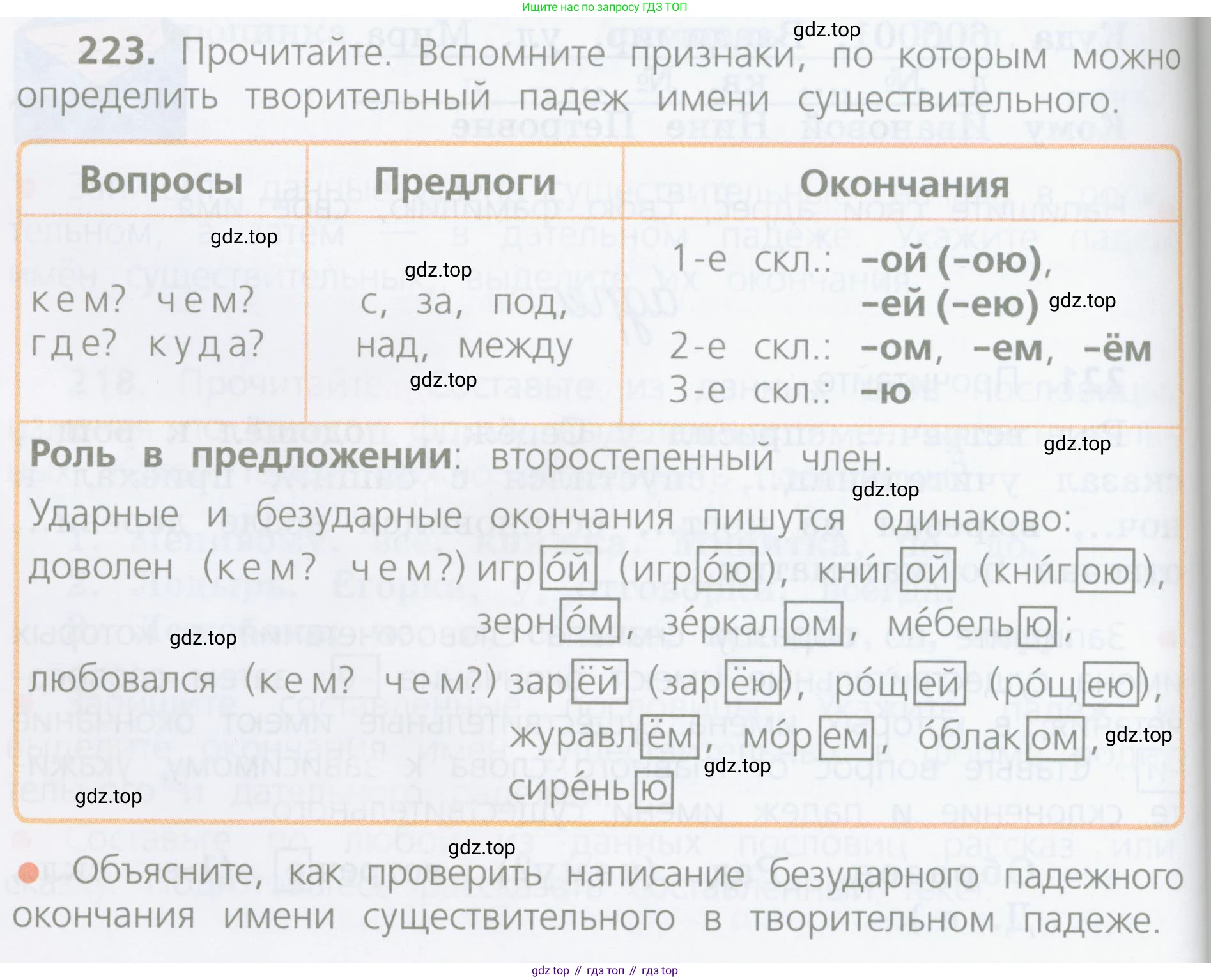 ГДЗ Русский язык, 4 класс Учебник, авторы: Канакина Валентина Павловна, Горецкий Всеслав Гаврилович, издательство Просвещение, Москва, 2023, белого цвета, Часть 1, страница 116, номер 223, Условие