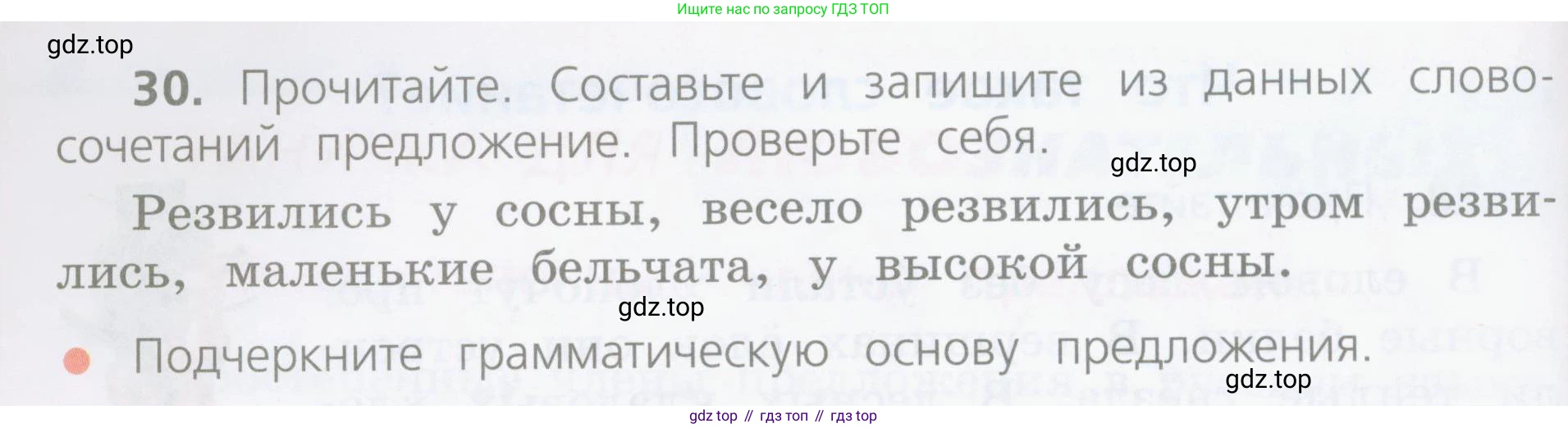ГДЗ Русский язык, 4 класс Учебник, авторы: Канакина Валентина Павловна, Горецкий Всеслав Гаврилович, издательство Просвещение, Москва, 2023, белого цвета, Часть 1, страница 22, номер 30, Условие