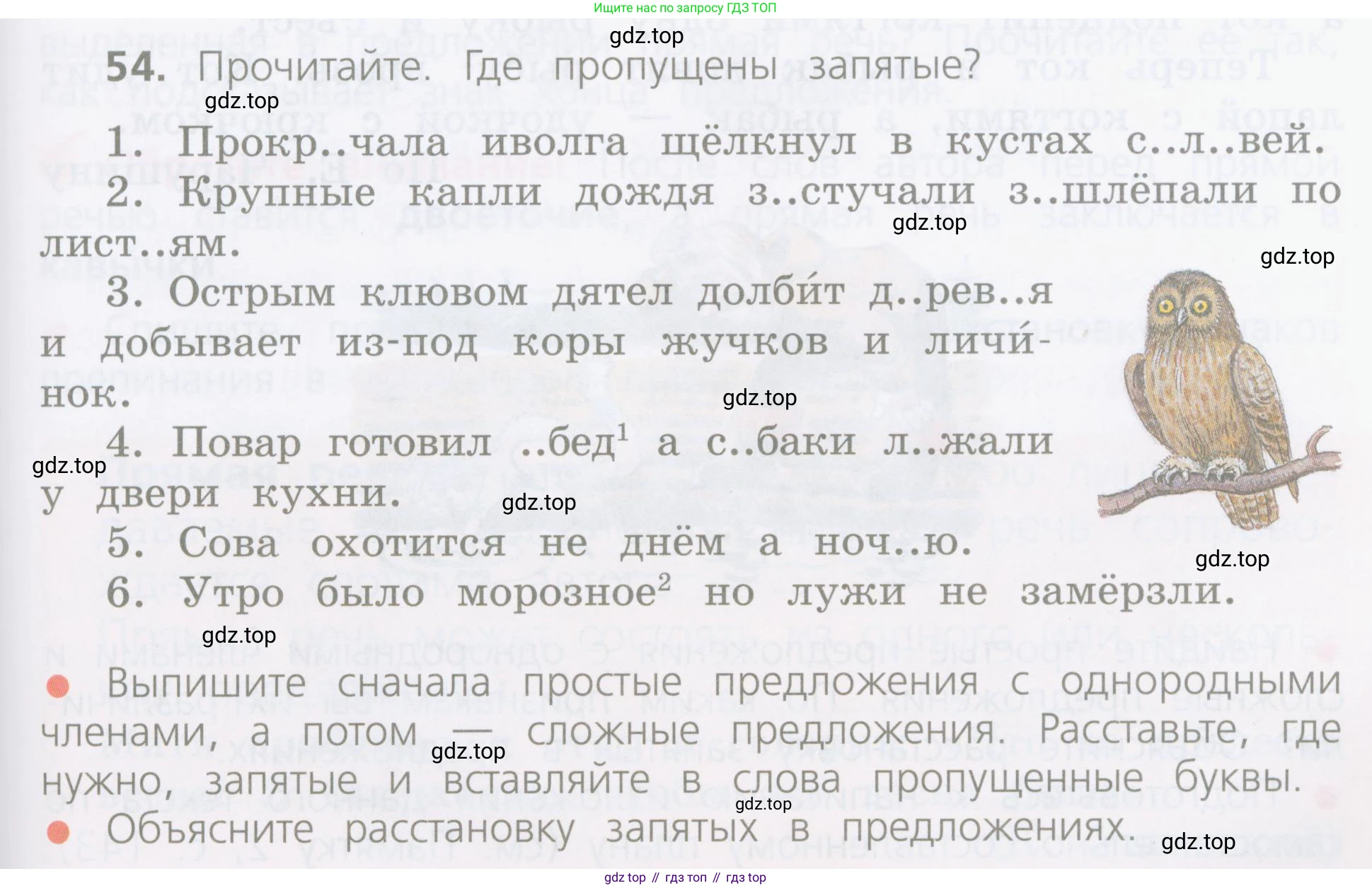ГДЗ Русский язык, 4 класс Учебник, авторы: Канакина Валентина Павловна, Горецкий Всеслав Гаврилович, издательство Просвещение, Москва, 2023, белого цвета, Часть 1, страница 35, номер 54, Условие