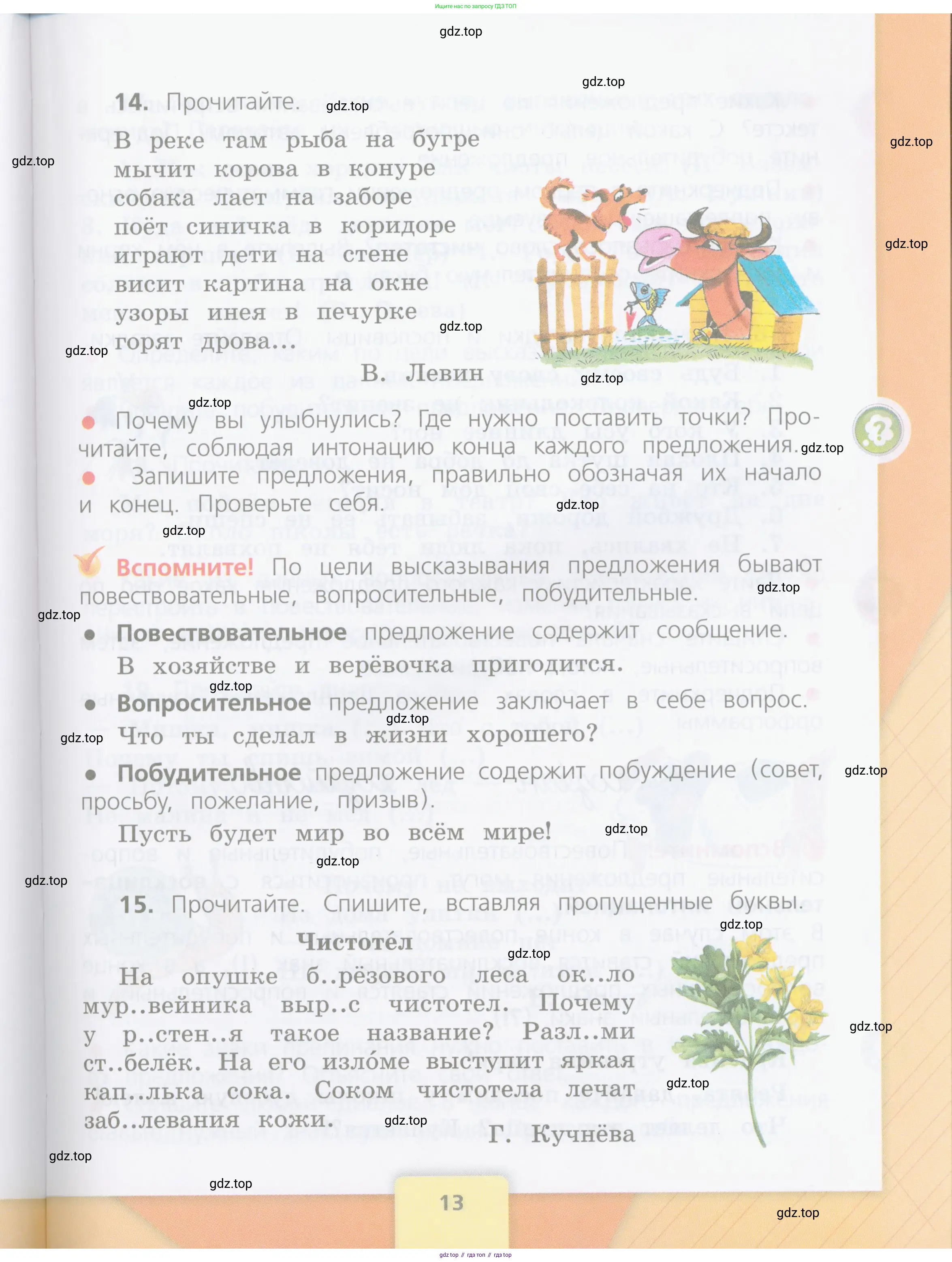 Русский язык, 4 класс Учебник, авторы: Канакина Валентина Павловна, Горецкий Всеслав Гаврилович, издательство Просвещение, Москва, 2023, белого цвета, Часть 1, страница 13