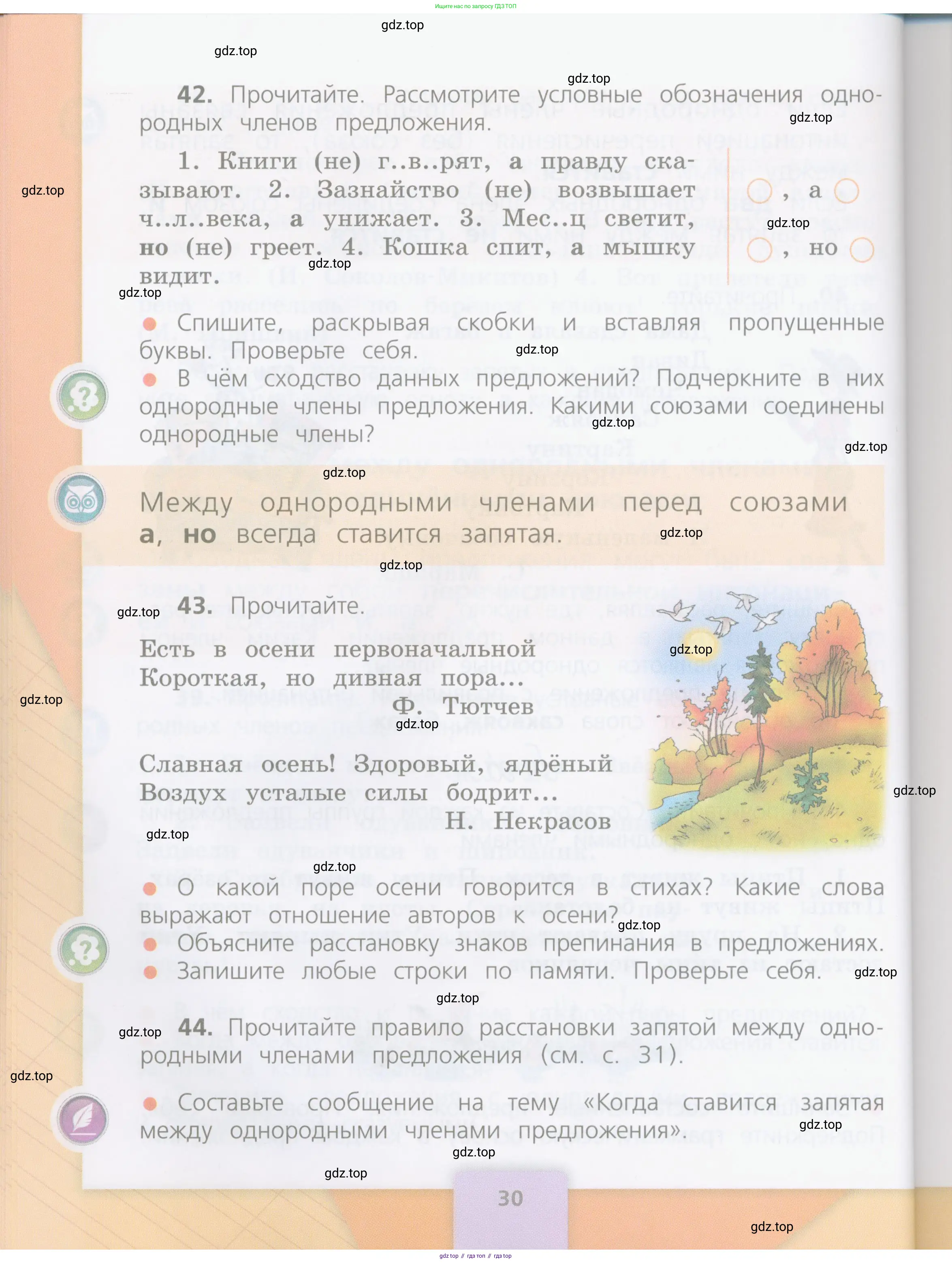 Русский язык, 4 класс Учебник, авторы: Канакина Валентина Павловна, Горецкий Всеслав Гаврилович, издательство Просвещение, Москва, 2023, белого цвета, Часть 1, страница 30
