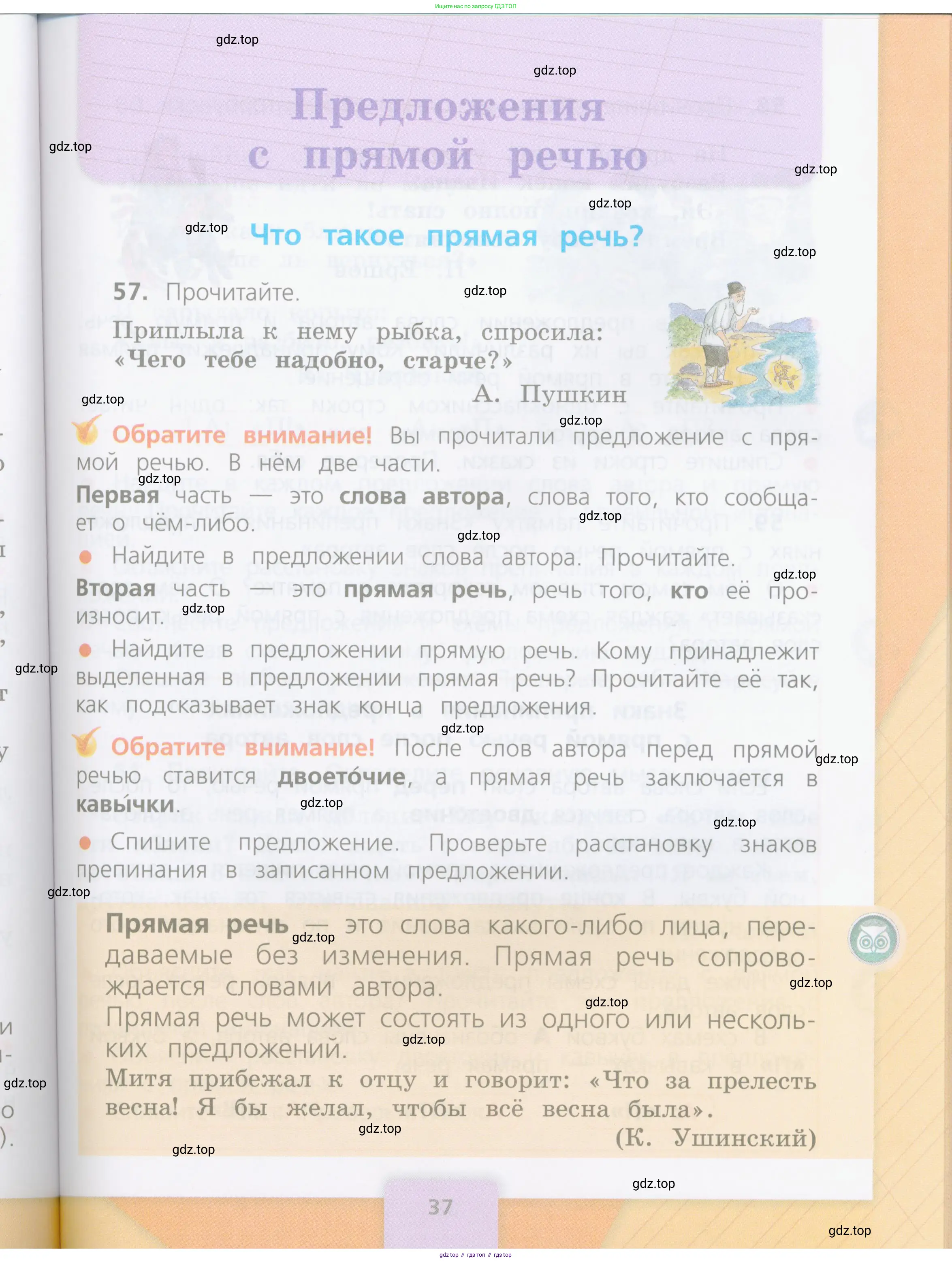 Русский язык, 4 класс Учебник, авторы: Канакина Валентина Павловна, Горецкий Всеслав Гаврилович, издательство Просвещение, Москва, 2023, белого цвета, Часть 1, страница 37