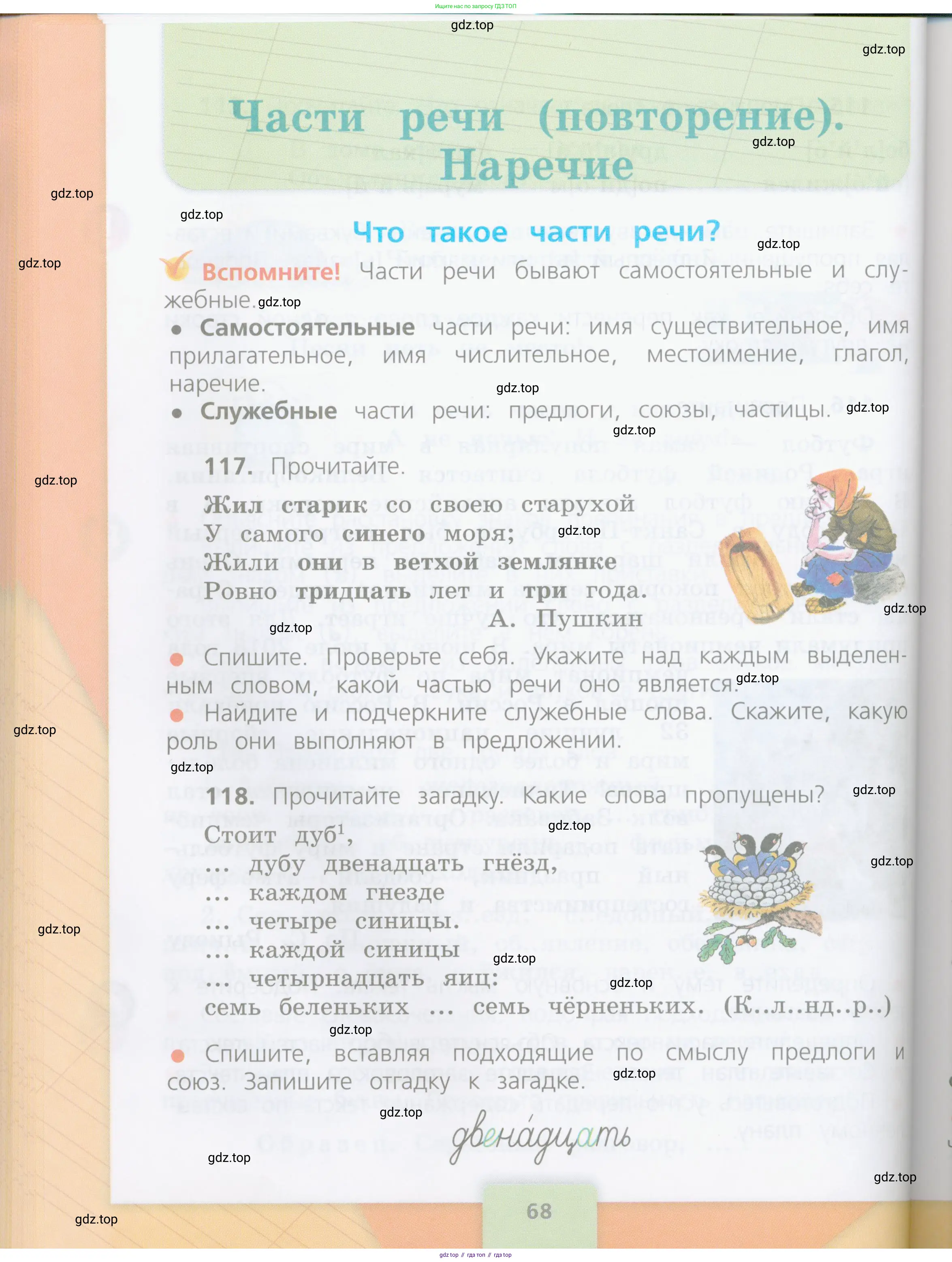 Русский язык, 4 класс Учебник, авторы: Канакина Валентина Павловна, Горецкий Всеслав Гаврилович, издательство Просвещение, Москва, 2023, белого цвета, Часть 1, страница 68