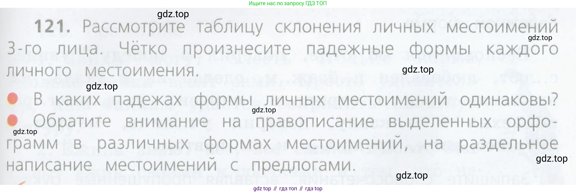 Русский язык, 4 класс Учебник, авторы: Канакина Валентина Павловна, Горецкий Всеслав Гаврилович, издательство Просвещение, Москва, 2023, белого цвета, Часть 2, страница 59, номер 121, Условие