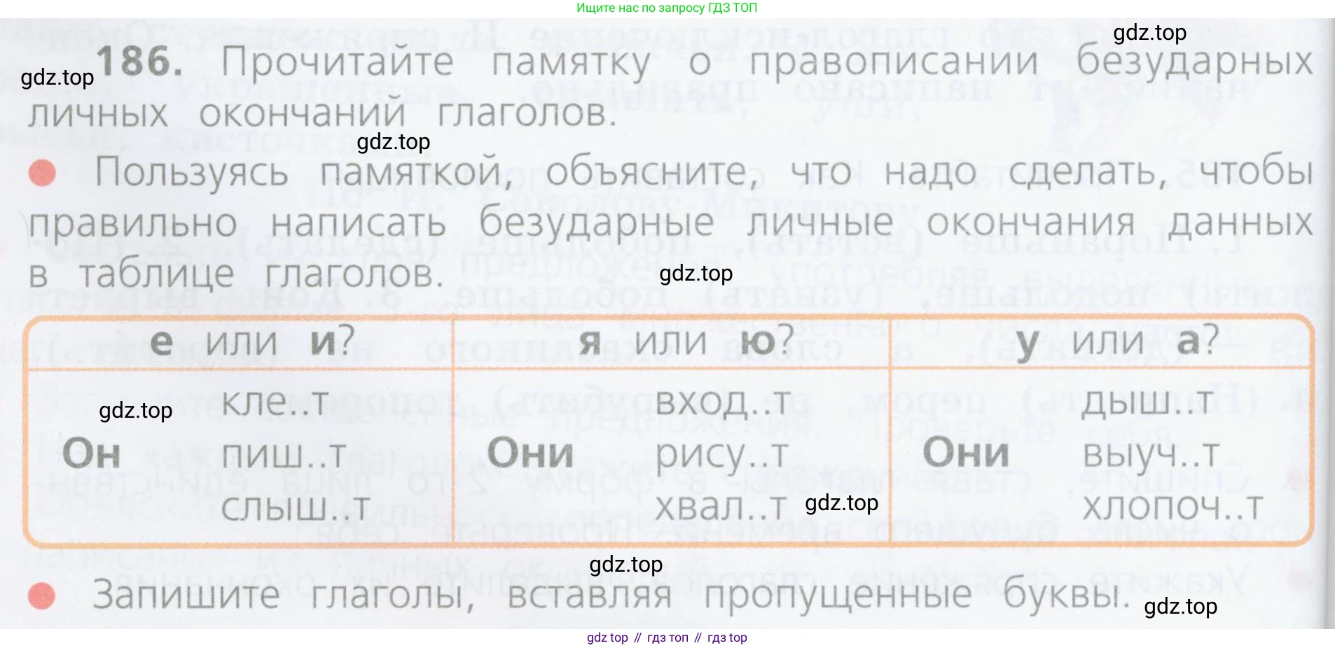 Русский язык, 4 класс Учебник, авторы: Канакина Валентина Павловна, Горецкий Всеслав Гаврилович, издательство Просвещение, Москва, 2023, белого цвета, Часть 2, страница 94, номер 186, Условие
