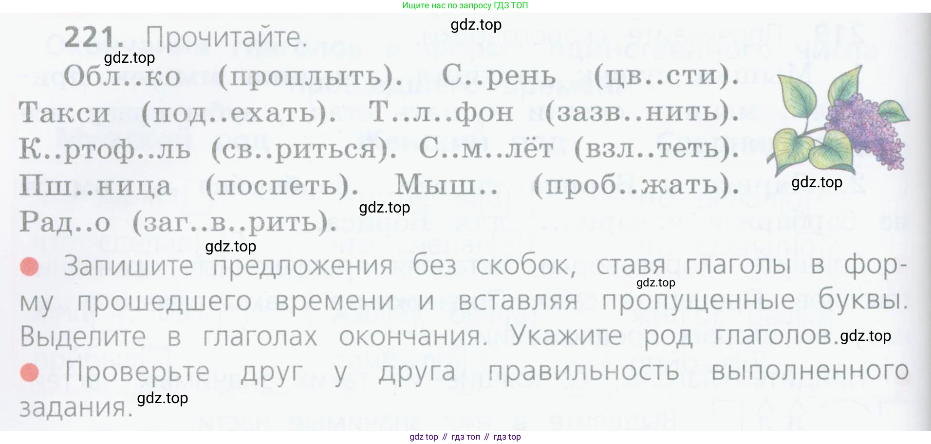 ГДЗ Русский язык, 4 класс Учебник, авторы: Канакина Валентина Павловна, Горецкий Всеслав Гаврилович, издательство Просвещение, Москва, 2023, белого цвета, Часть 2, страница 108, номер 221, Условие
