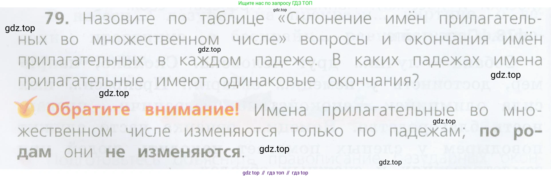 ГДЗ Русский язык, 4 класс Учебник, авторы: Канакина Валентина Павловна, Горецкий Всеслав Гаврилович, издательство Просвещение, Москва, 2023, белого цвета, Часть 2, страница 38, номер 79, Условие