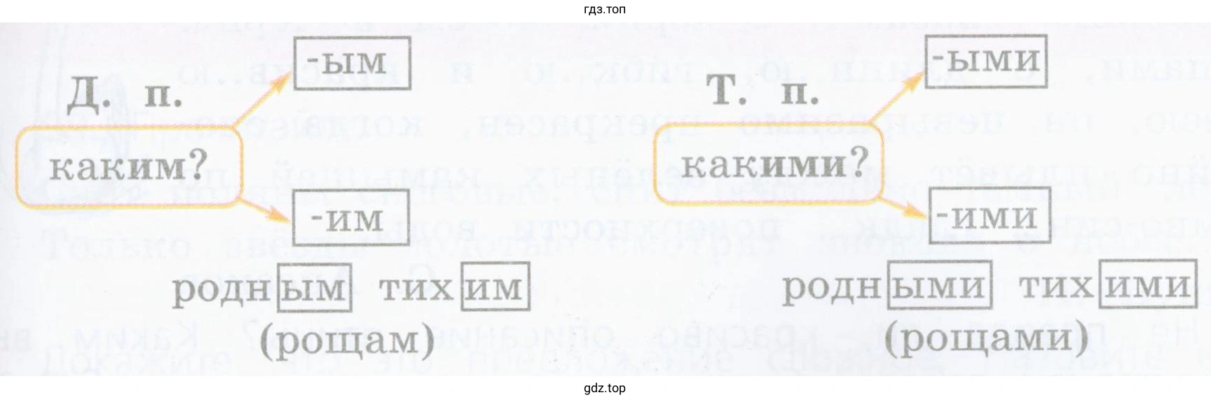 Какие окончания могут иметь имена прилагательные в форме дательного и творительного падежа множественного числа?
