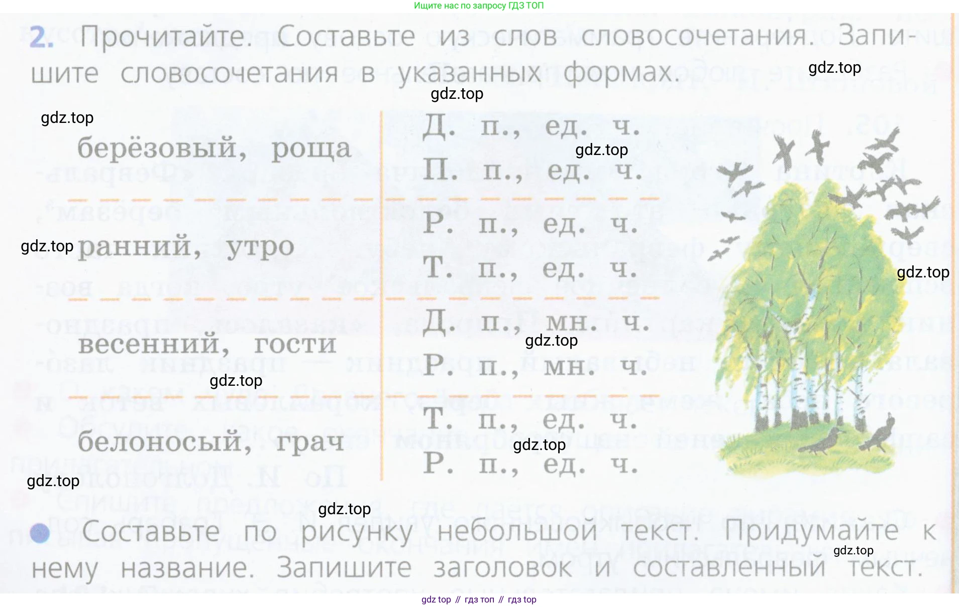 Русский язык, 4 класс Учебник, авторы: Канакина Валентина Павловна, Горецкий Всеслав Гаврилович, издательство Просвещение, Москва, 2023, белого цвета, Часть 2, страница 50, номер 2, Условие