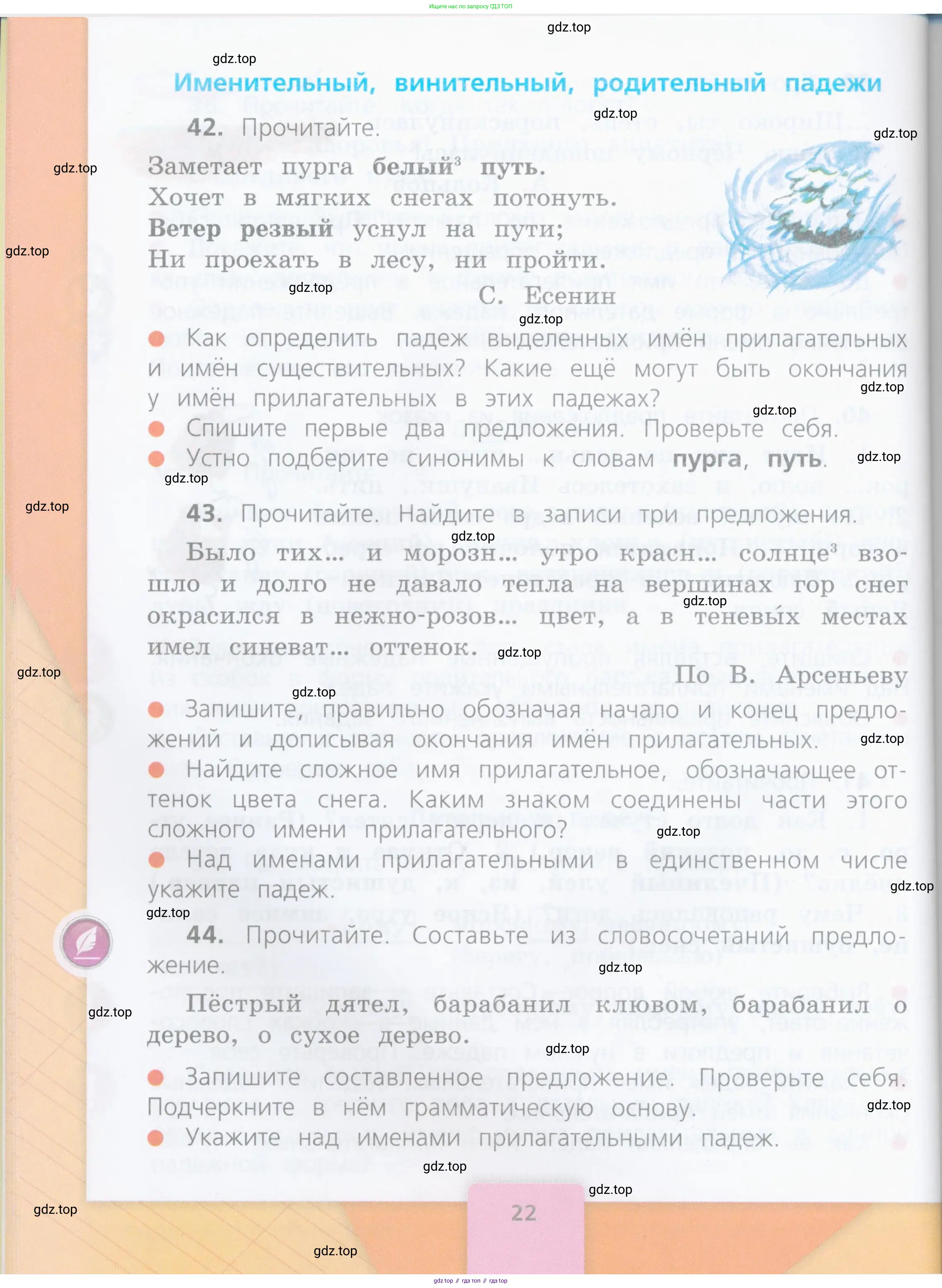 Русский язык, 4 класс Учебник, авторы: Канакина Валентина Павловна, Горецкий Всеслав Гаврилович, издательство Просвещение, Москва, 2023, белого цвета, Часть 1, страница 22