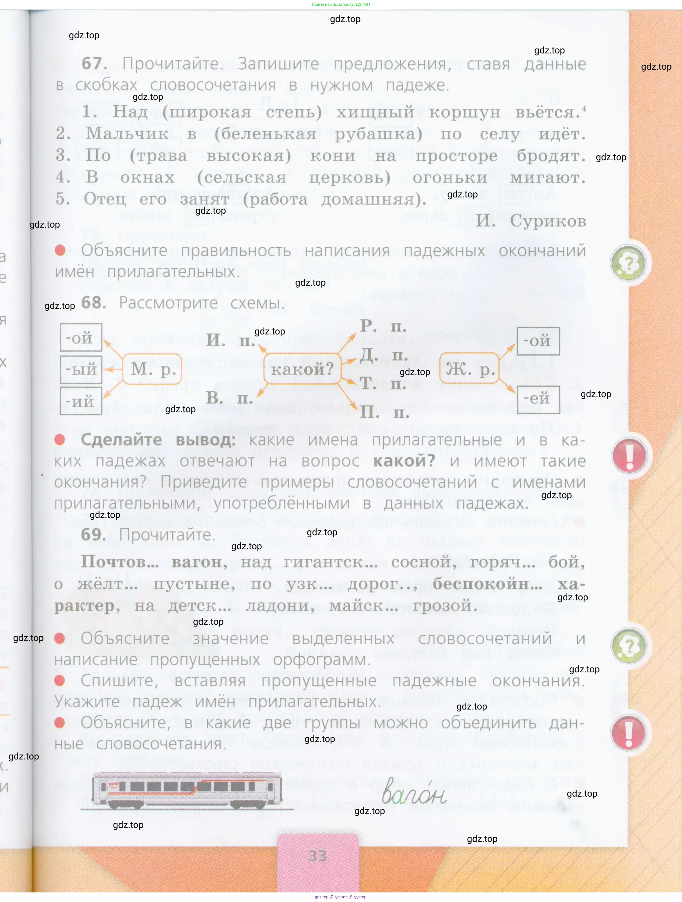 Русский язык, 4 класс Учебник, авторы: Канакина Валентина Павловна, Горецкий Всеслав Гаврилович, издательство Просвещение, Москва, 2023, белого цвета, Часть 1, страница 33