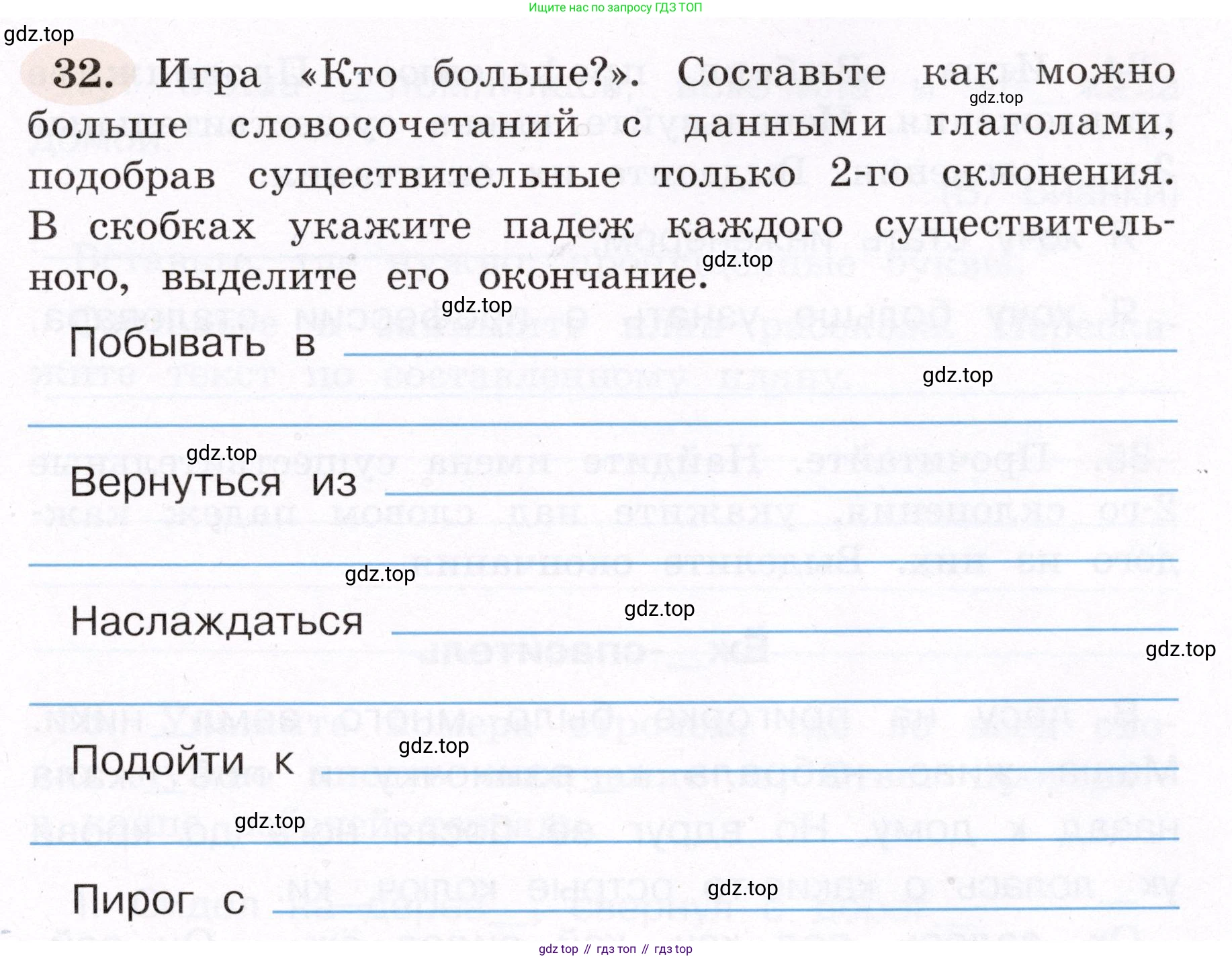 ГДЗ Русский язык, 4 класс рабочая тетрадь, авторы: Климанова Людмила Федоровна, Бабушкина Татьяна Владимировна, издательство Просвещение, Москва, 2019, белого цвета, Часть 2, страница 23, номер 32, Условие