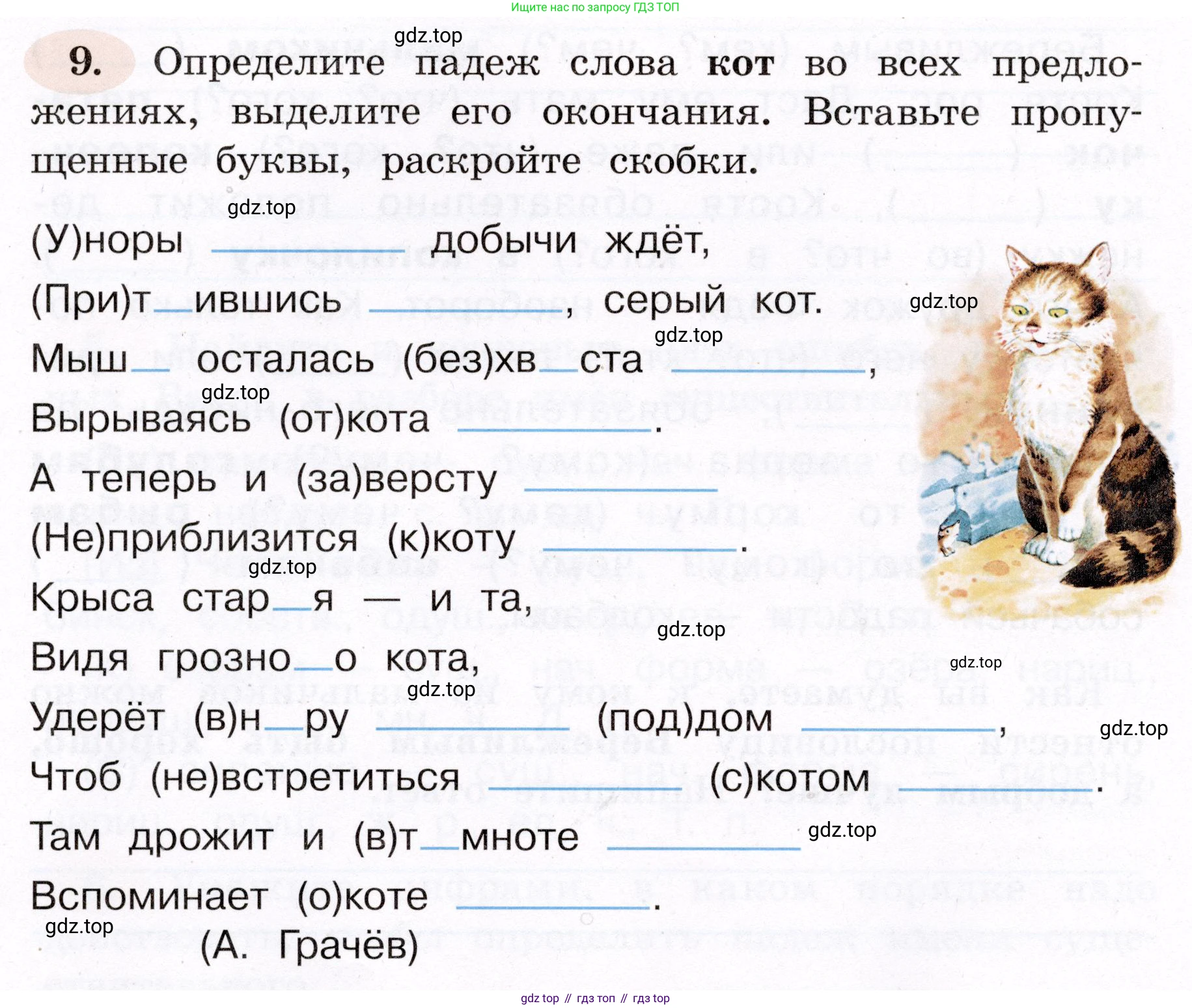 ГДЗ Русский язык, 4 класс рабочая тетрадь, авторы: Климанова Людмила Федоровна, Бабушкина Татьяна Владимировна, издательство Просвещение, Москва, 2019, белого цвета, Часть 2, страница 8, номер 9, Условие