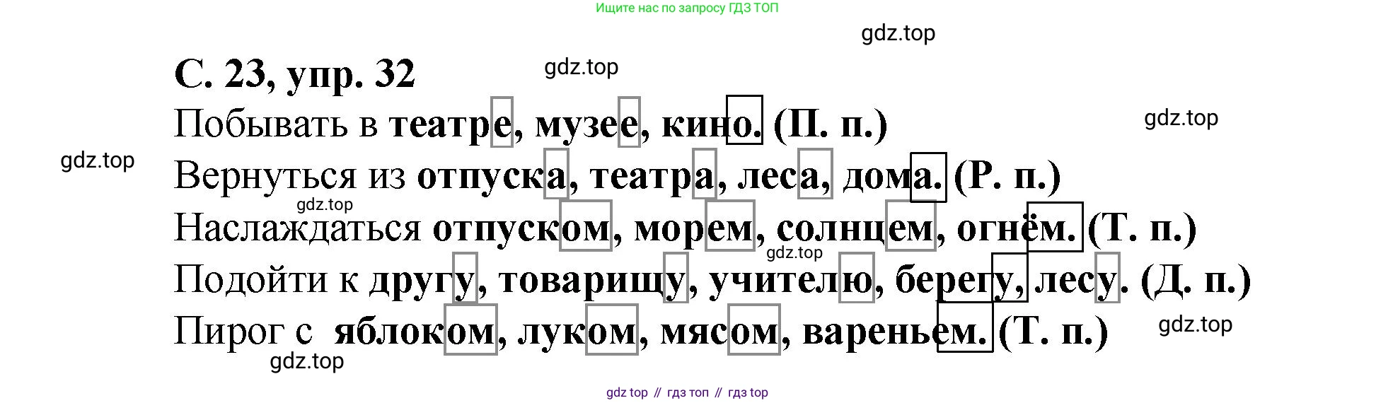 ГДЗ Русский язык, 4 класс рабочая тетрадь, авторы: Климанова Людмила Федоровна, Бабушкина Татьяна Владимировна, издательство Просвещение, Москва, 2019, белого цвета, Часть 2, страница 23, номер 32, Решение