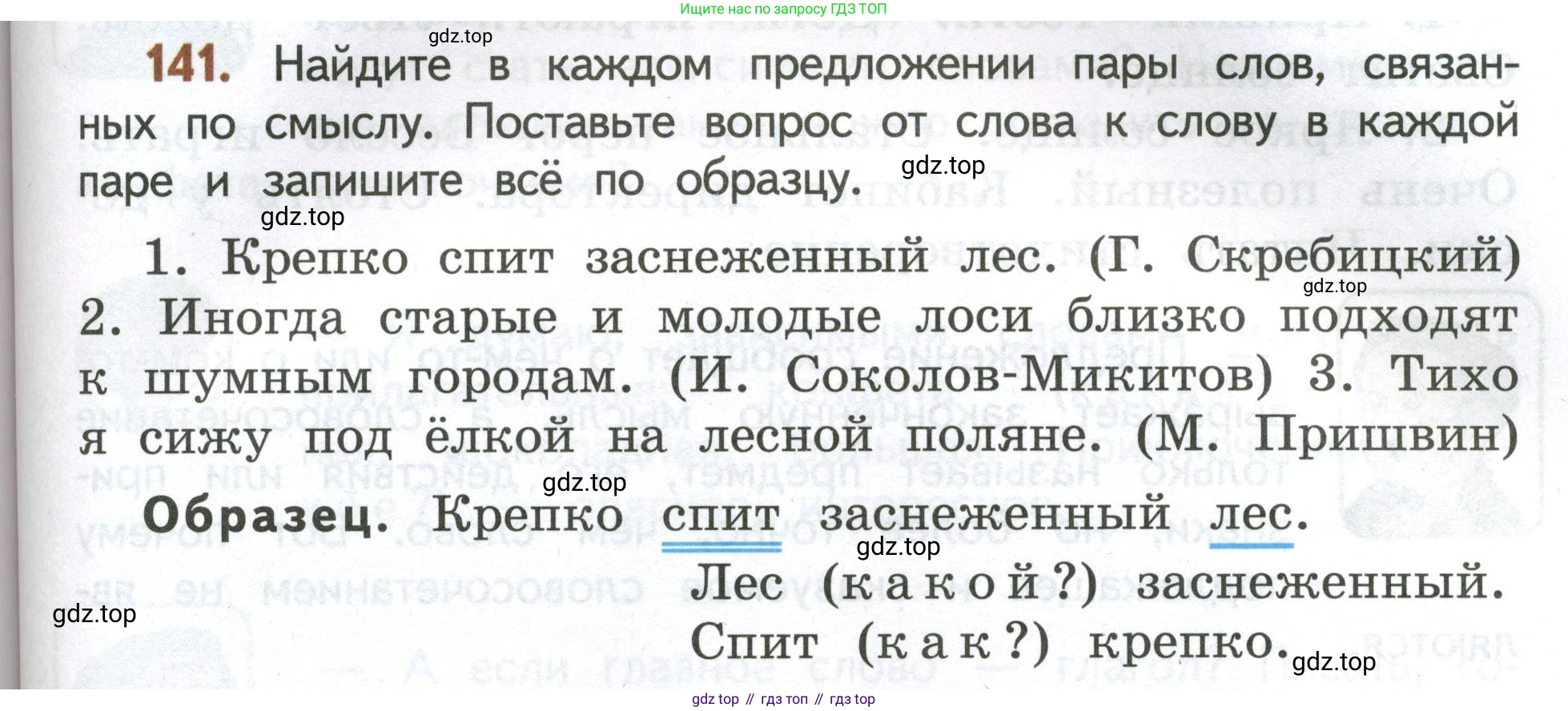 Русский язык, 4 класс Учебник, авторы: Климанова Людмила Федоровна, Бабушкина Татьяна Владимировна, издательство Просвещение, Москва, 2019, белого цвета, Часть 1, страница 91, номер 141, Условие