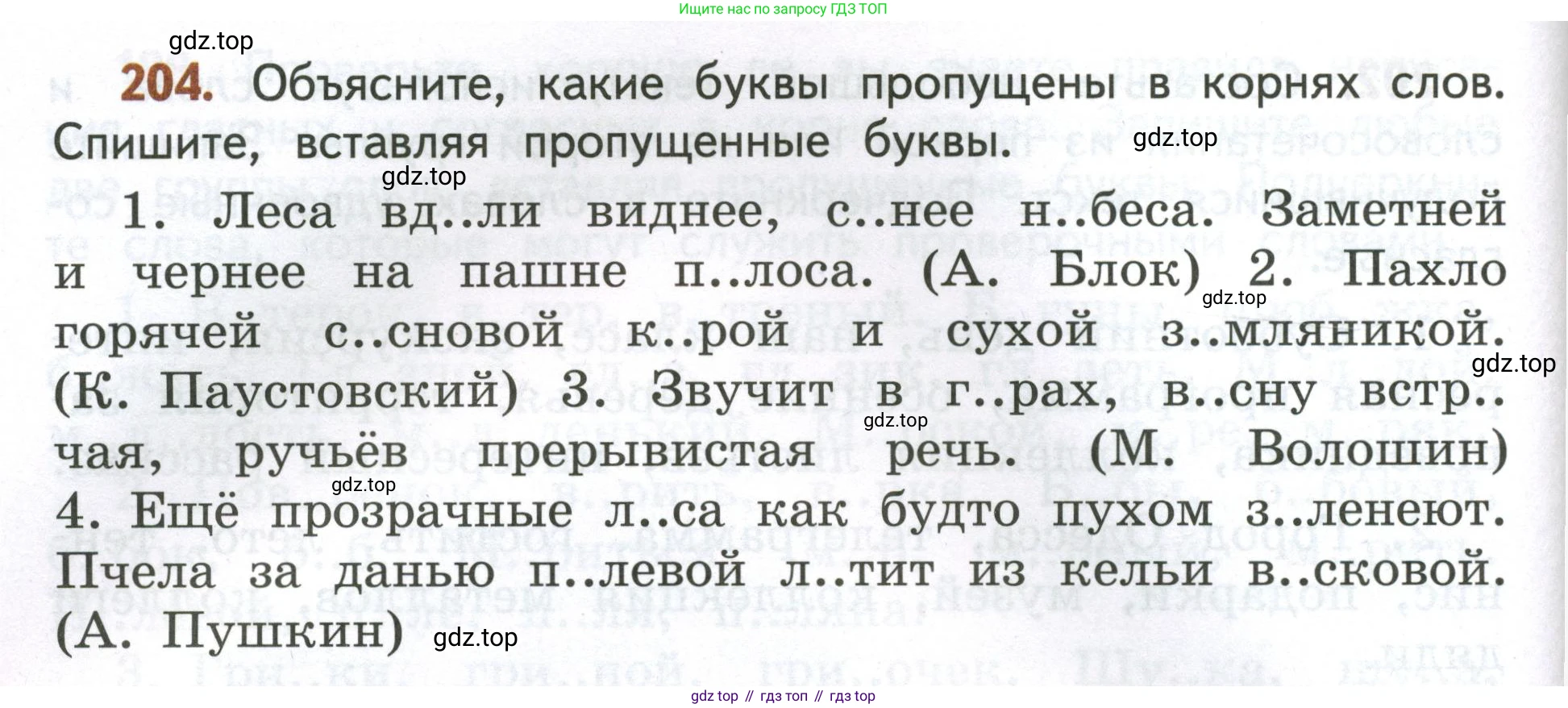 Русский язык, 4 класс Учебник, авторы: Климанова Людмила Федоровна, Бабушкина Татьяна Владимировна, издательство Просвещение, Москва, 2019, белого цвета, Часть 1, страница 124, номер 204, Условие