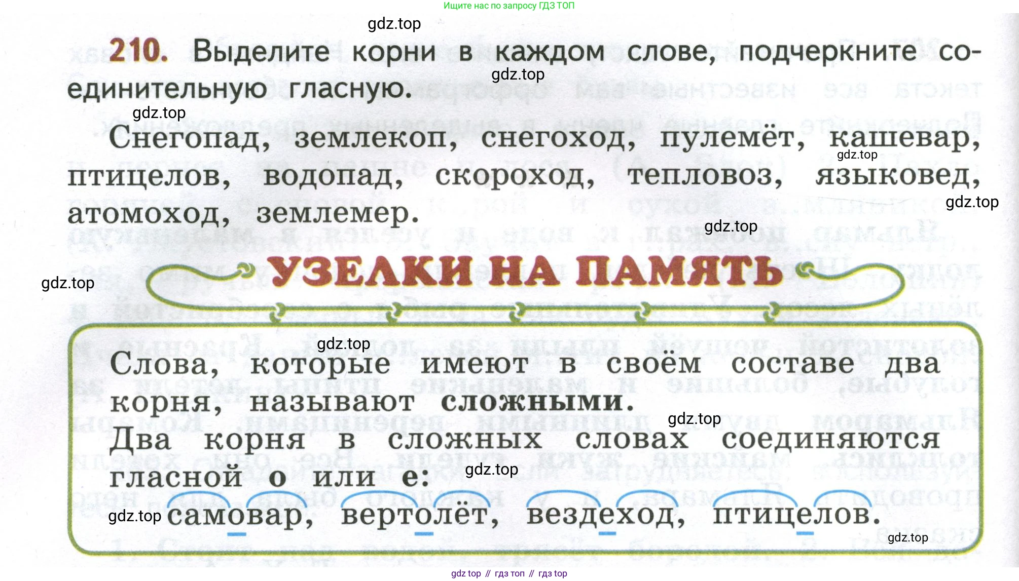 Русский язык, 4 класс Учебник, авторы: Климанова Людмила Федоровна, Бабушкина Татьяна Владимировна, издательство Просвещение, Москва, 2019, белого цвета, Часть 1, страница 126, номер 210, Условие