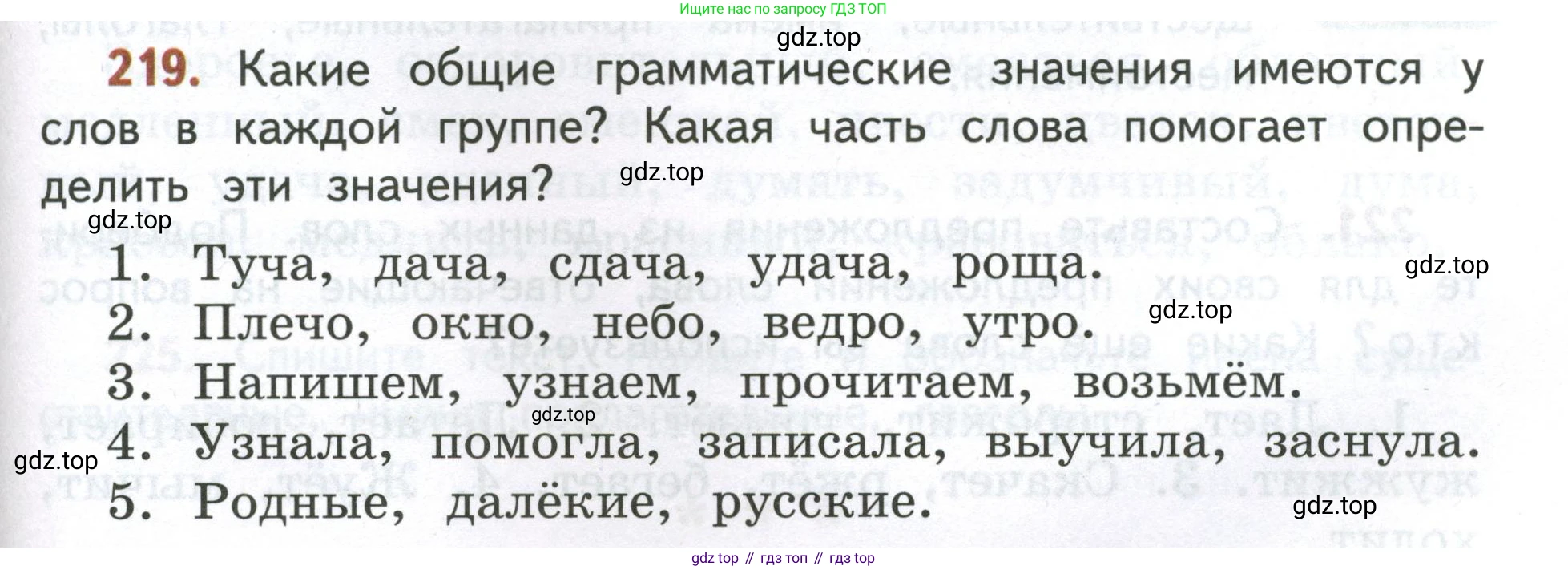Русский язык, 4 класс Учебник, авторы: Климанова Людмила Федоровна, Бабушкина Татьяна Владимировна, издательство Просвещение, Москва, 2019, белого цвета, Часть 1, страница 133, номер 219, Условие