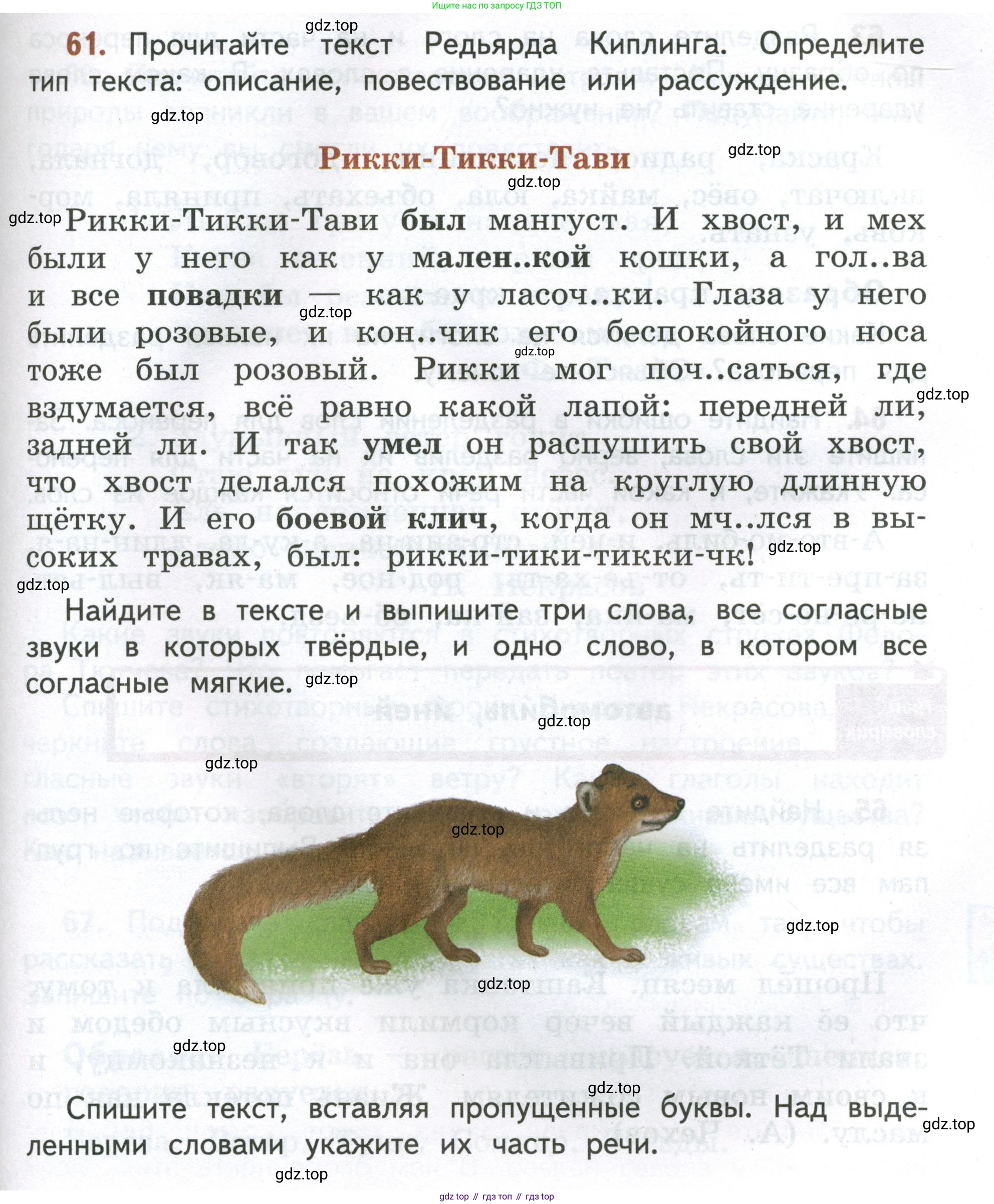 Русский язык, 4 класс Учебник, авторы: Климанова Людмила Федоровна, Бабушкина Татьяна Владимировна, издательство Просвещение, Москва, 2019, белого цвета, Часть 1, страница 47, номер 61, Условие