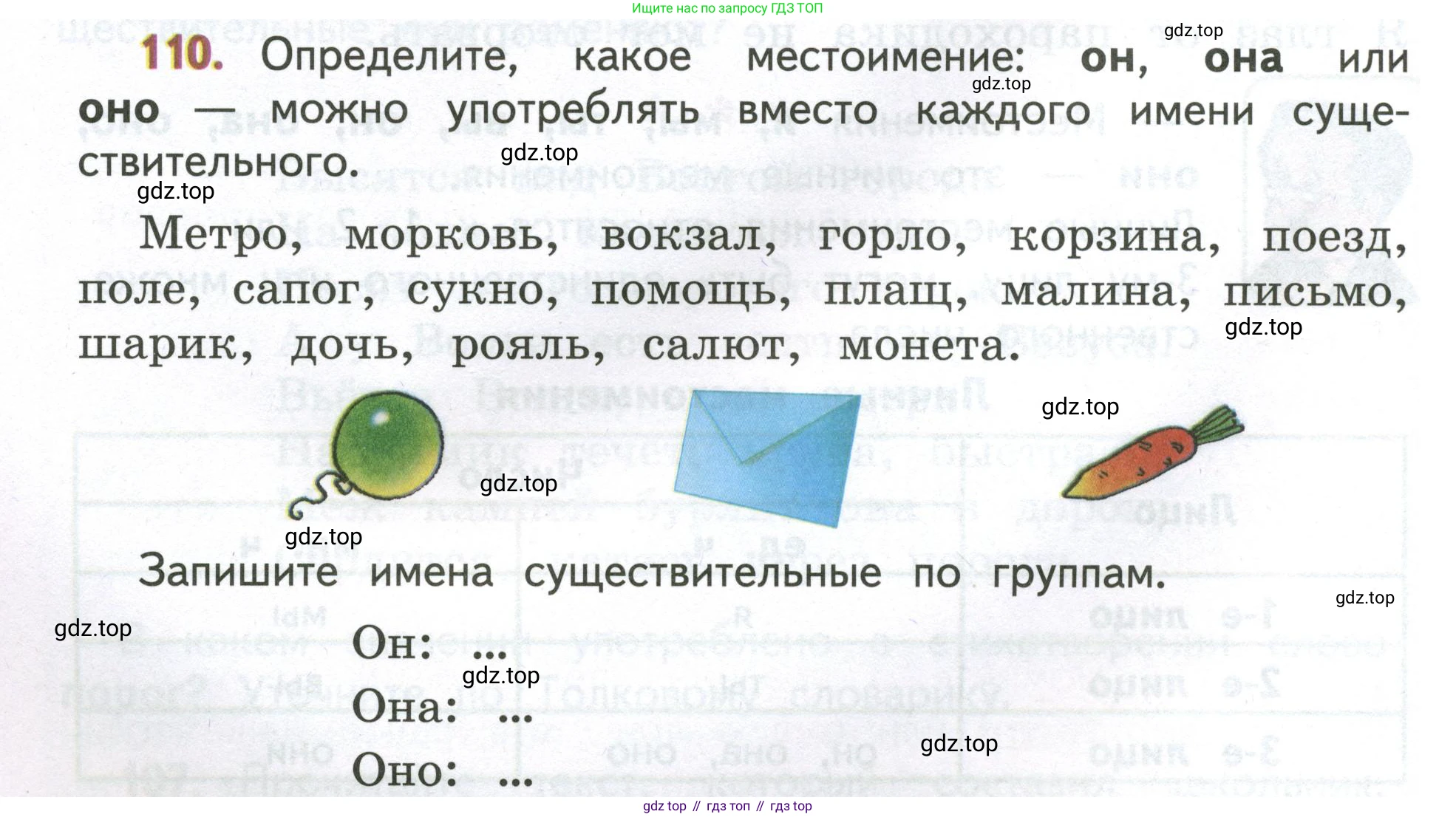 Русский язык, 4 класс Учебник, авторы: Климанова Людмила Федоровна, Бабушкина Татьяна Владимировна, издательство Просвещение, Москва, 2019, белого цвета, Часть 2, страница 70, номер 110, Условие