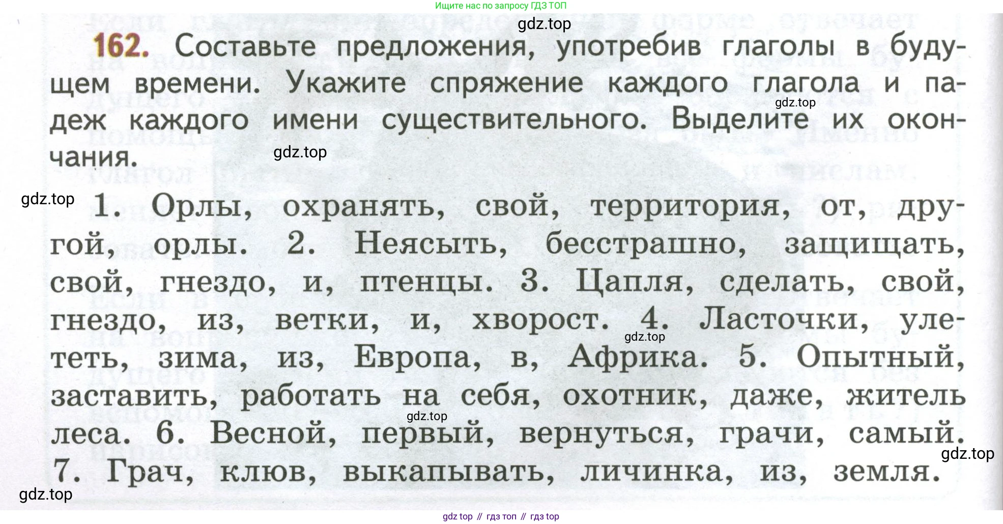 Русский язык, 4 класс Учебник, авторы: Климанова Людмила Федоровна, Бабушкина Татьяна Владимировна, издательство Просвещение, Москва, 2019, белого цвета, Часть 2, страница 102, номер 162, Условие