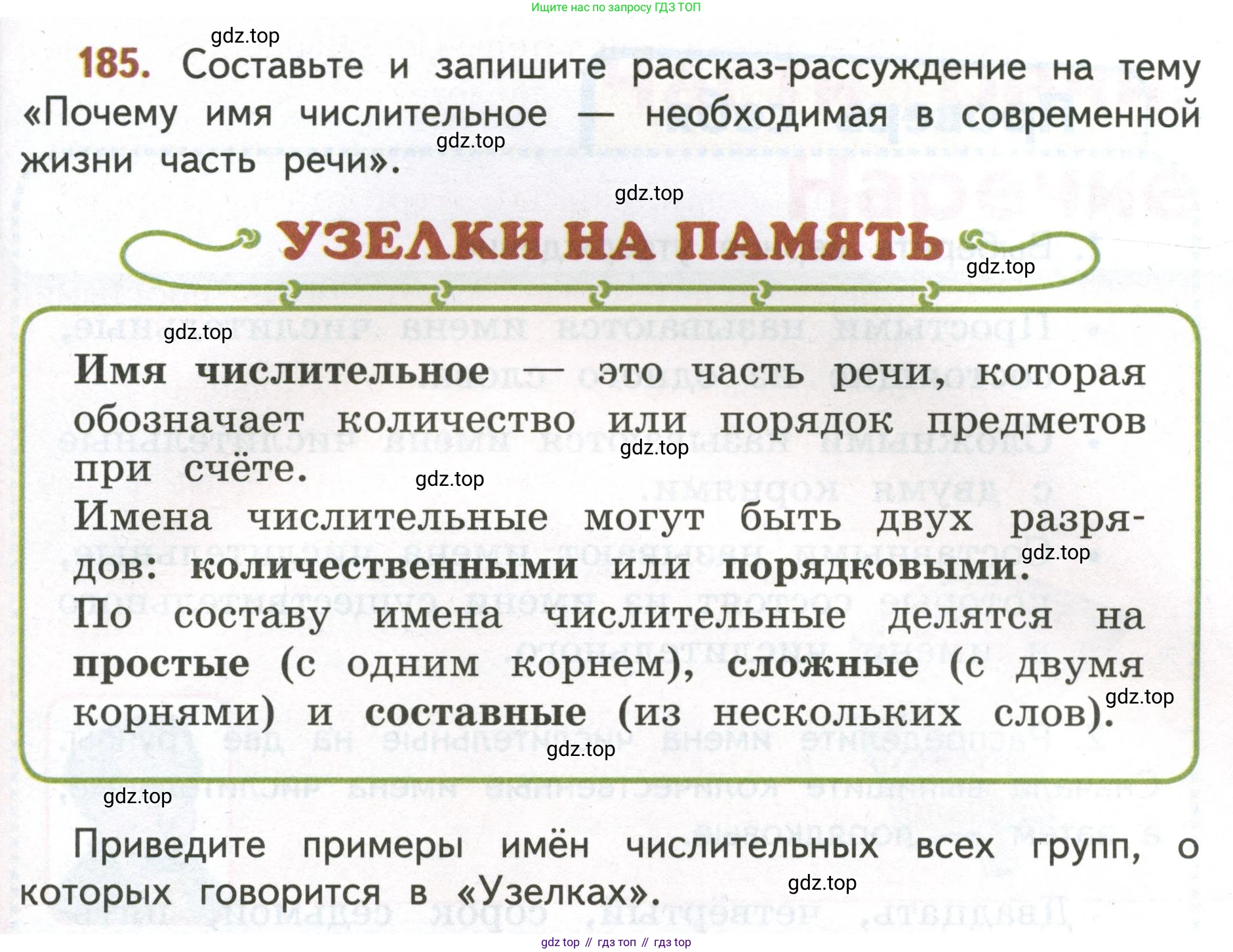 Русский язык, 4 класс Учебник, авторы: Климанова Людмила Федоровна, Бабушкина Татьяна Владимировна, издательство Просвещение, Москва, 2019, белого цвета, Часть 2, страница 115, номер 185, Условие