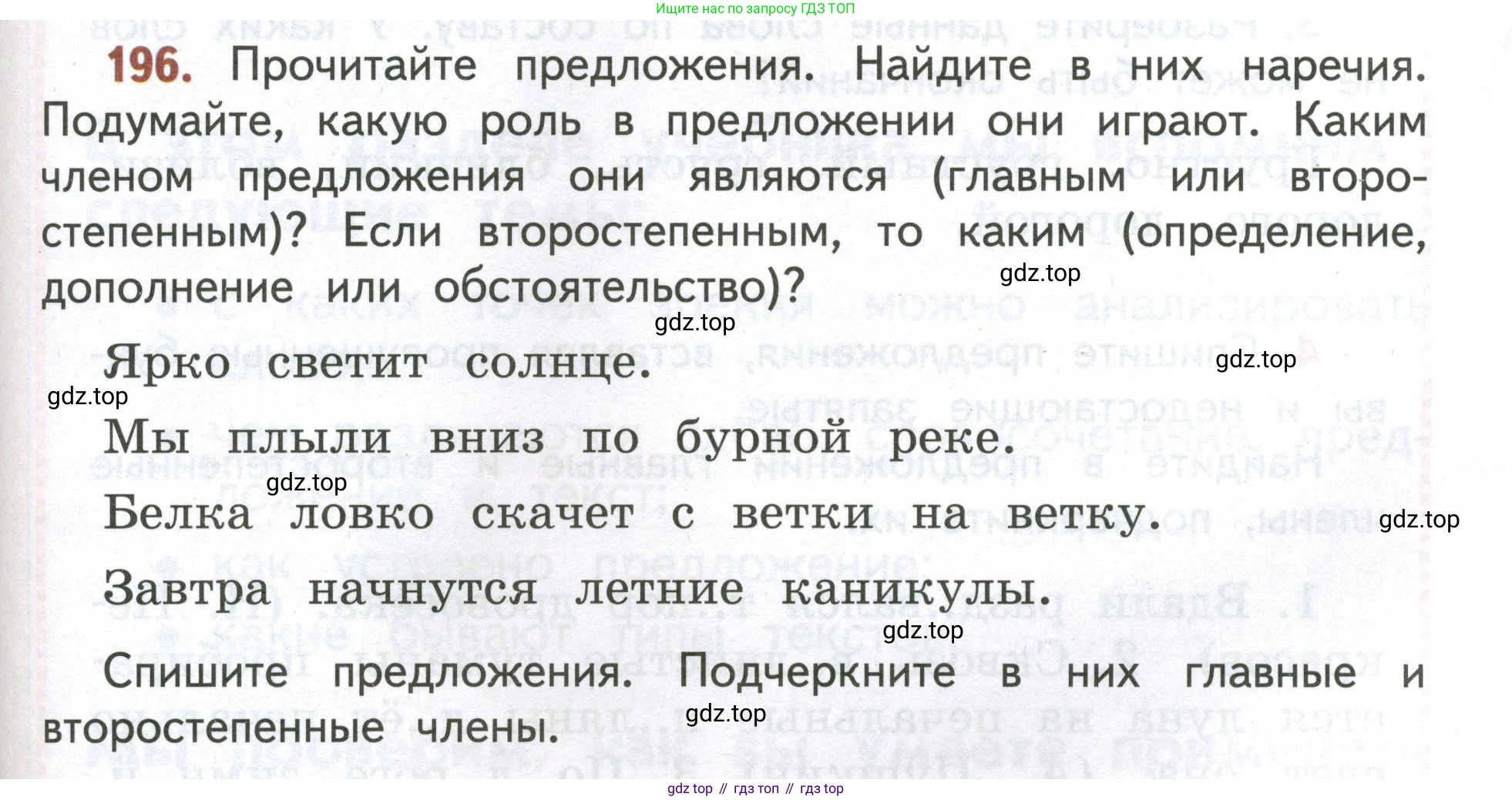 Русский язык, 4 класс Учебник, авторы: Климанова Людмила Федоровна, Бабушкина Татьяна Владимировна, издательство Просвещение, Москва, 2019, белого цвета, Часть 2, страница 121, номер 196, Условие