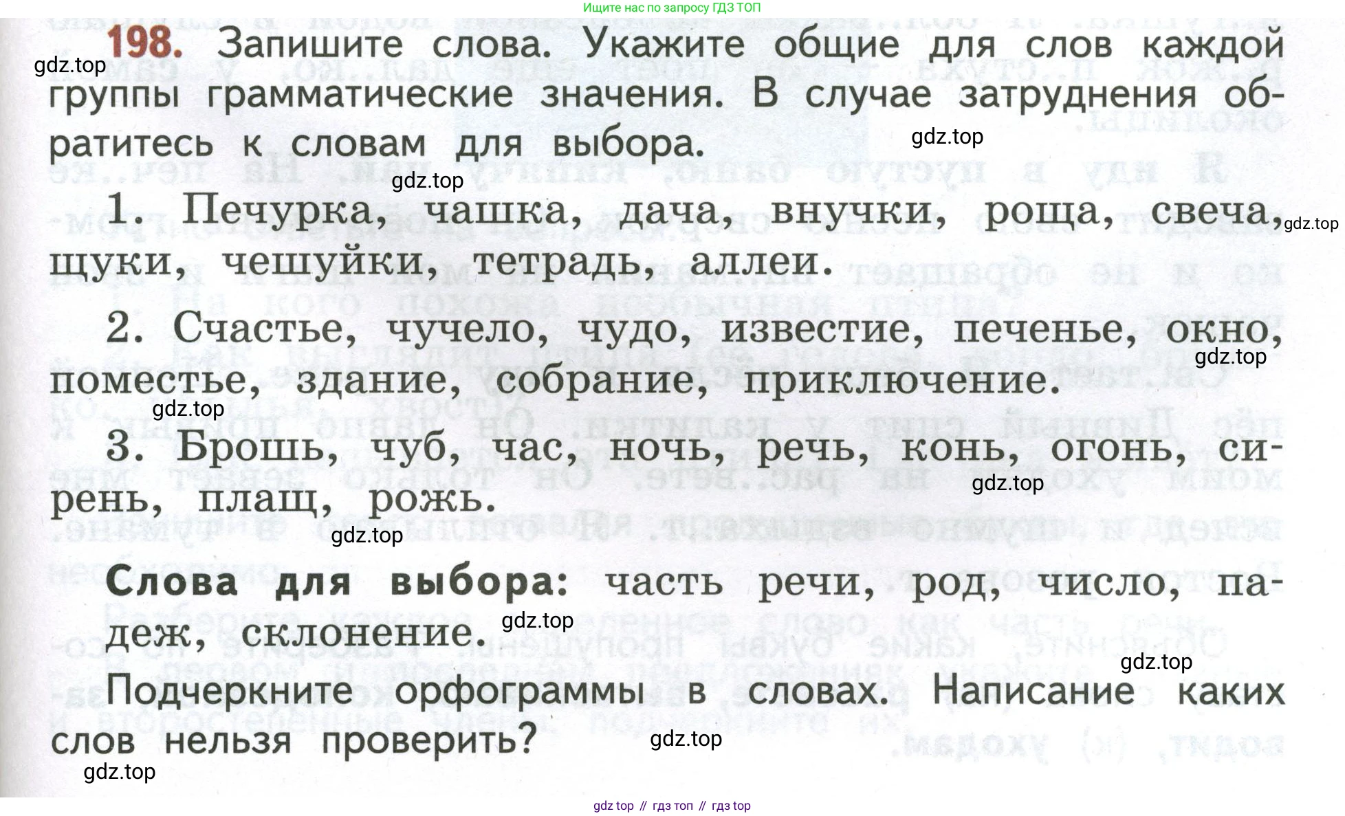 Русский язык, 4 класс Учебник, авторы: Климанова Людмила Федоровна, Бабушкина Татьяна Владимировна, издательство Просвещение, Москва, 2019, белого цвета, Часть 2, страница 125, номер 198, Условие