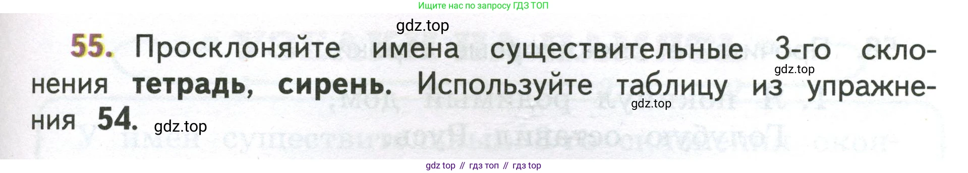 Русский язык, 4 класс Учебник, авторы: Климанова Людмила Федоровна, Бабушкина Татьяна Владимировна, издательство Просвещение, Москва, 2019, белого цвета, Часть 2, страница 35, номер 55, Условие