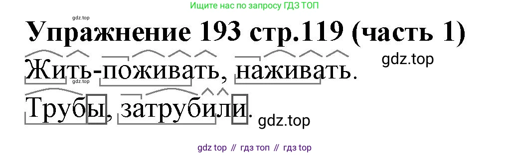 Русский язык, 4 класс Учебник, авторы: Климанова Людмила Федоровна, Бабушкина Татьяна Владимировна, издательство Просвещение, Москва, 2019, белого цвета, Часть 1, страница 119, номер 193, Решение