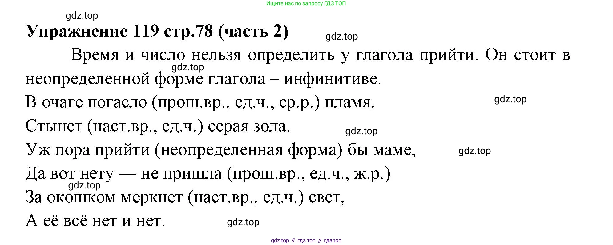 Русский язык, 4 класс Учебник, авторы: Климанова Людмила Федоровна, Бабушкина Татьяна Владимировна, издательство Просвещение, Москва, 2019, белого цвета, Часть 2, страница 78, номер 119, Решение