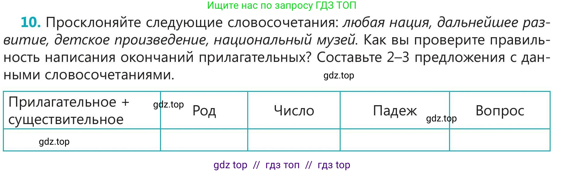 Русский язык, 5 класс Учебник, авторы: Клокова Елена Валерьевна, Белозёрова Ольга Игоревна, Ибраева Таскира Ильшатовна, Сулейменова Бахиевна Гульсайран, Муханбеткалиев Аскен Самуратович, Касымова Айман Берденовна, Опря Оксана Викторовна, издательство АОО «Назарбаев Интеллектуальные школы», Астана, 2018, Часть 1, страница 23, номер 10, Условие