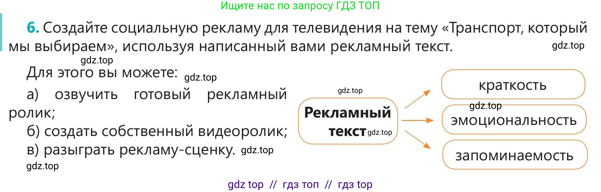 Русский язык, 5 класс Учебник, авторы: Клокова Елена Валерьевна, Белозёрова Ольга Игоревна, Ибраева Таскира Ильшатовна, Сулейменова Бахиевна Гульсайран, Муханбеткалиев Аскен Самуратович, Касымова Айман Берденовна, Опря Оксана Викторовна, издательство АОО «Назарбаев Интеллектуальные школы», Астана, 2018, Часть 1, страница 69, номер 6, Условие