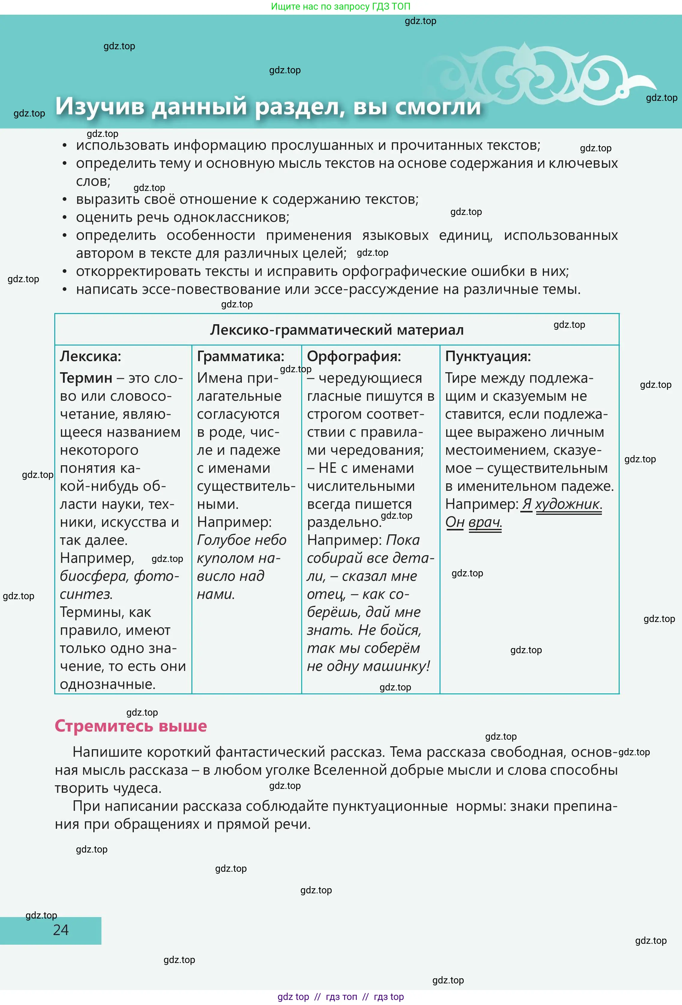 Русский язык, 5 класс Учебник, авторы: Клокова Елена Валерьевна, Белозёрова Ольга Игоревна, Ибраева Таскира Ильшатовна, Сулейменова Бахиевна Гульсайран, Муханбеткалиев Аскен Самуратович, Касымова Айман Берденовна, Опря Оксана Викторовна, издательство АОО «Назарбаев Интеллектуальные школы», Астана, 2018, страница 24