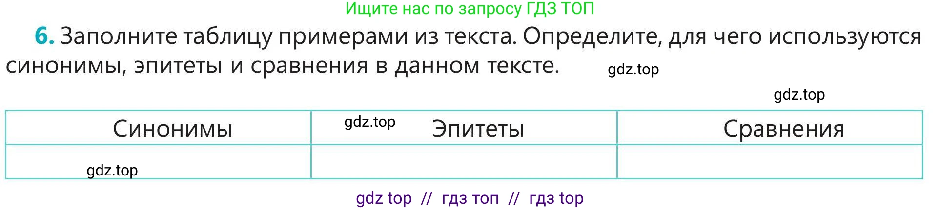 Русский язык, 5 класс Учебник, авторы: Клокова Елена Валерьевна, Белозёрова Ольга Игоревна, Ибраева Таскира Ильшатовна, Сулейменова Бахиевна Гульсайран, Муханбеткалиев Аскен Самуратович, Касымова Айман Берденовна, Опря Оксана Викторовна, издательство АОО «Назарбаев Интеллектуальные школы», Астана, 2018, Часть 2, страница 59, номер 6, Условие