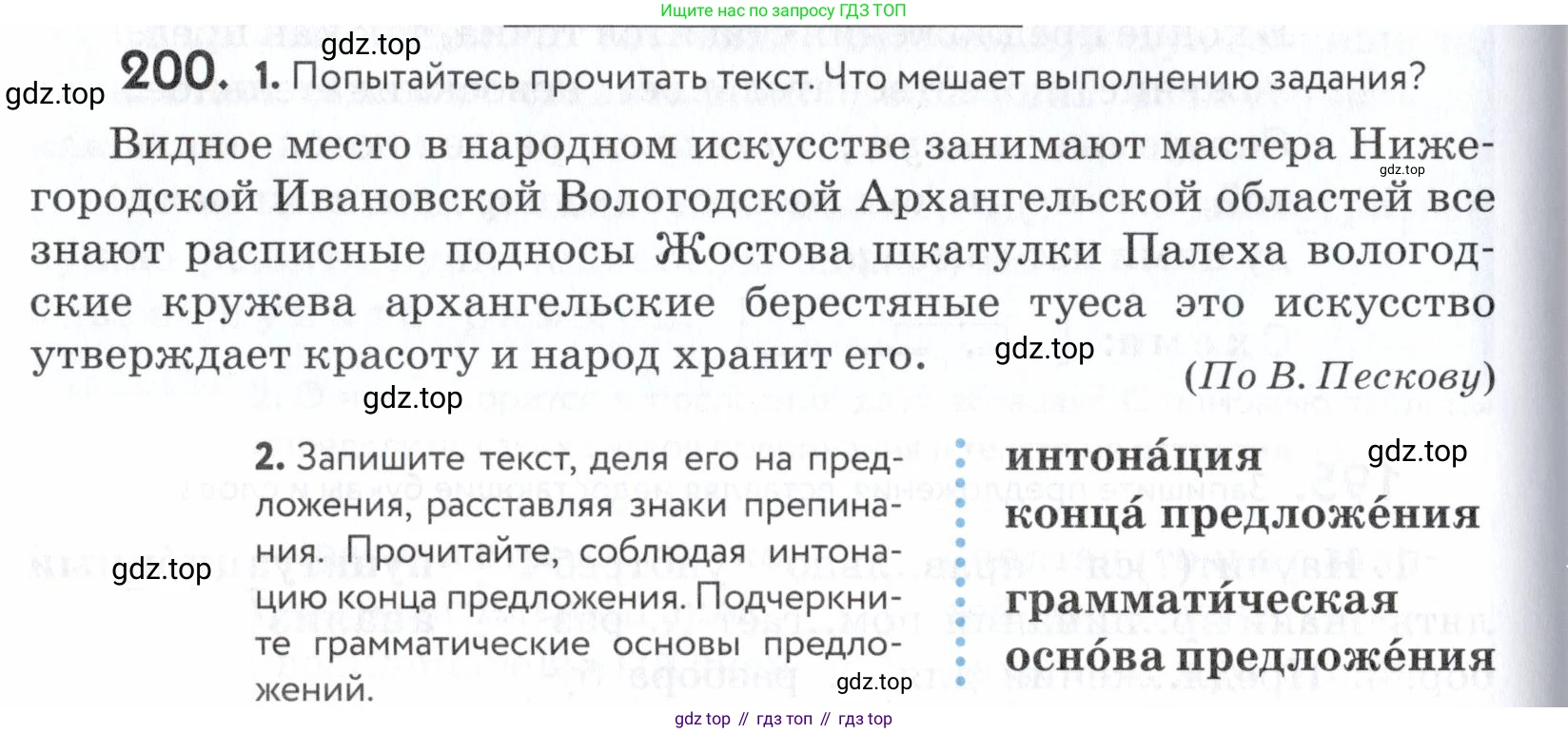 ГДЗ Русский язык, 5 класс Учебник, авторы: Купалова Александра Юльевна, Еремеева Ангелина Павловна, Лидман-Орлова Галина Кузьминична, Пименова Светлана Николаевна, Молодцова Светлана Николаевна, Пахнова Т М, Пичугов Юрий Степанович, Талалаева Л Ф, издательство Просвещение, Москва, 2021, белого цвета, страница 68, номер 200, Условие