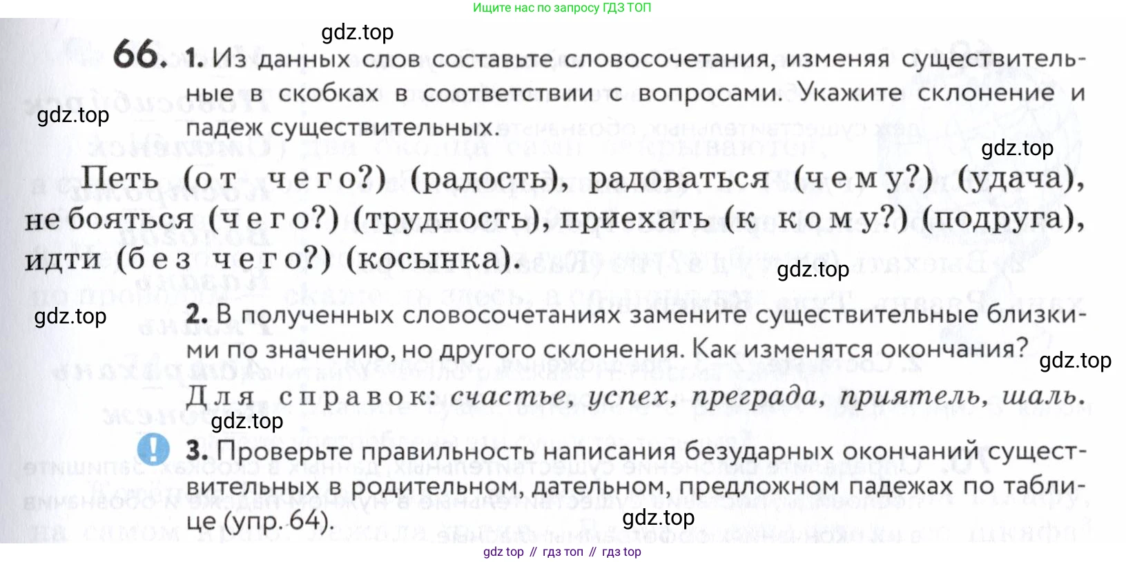 ГДЗ Русский язык, 5 класс Учебник, авторы: Купалова Александра Юльевна, Еремеева Ангелина Павловна, Лидман-Орлова Галина Кузьминична, Пименова Светлана Николаевна, Молодцова Светлана Николаевна, Пахнова Т М, Пичугов Юрий Степанович, Талалаева Л Ф, издательство Просвещение, Москва, 2021, белого цвета, страница 31, номер 66, Условие
