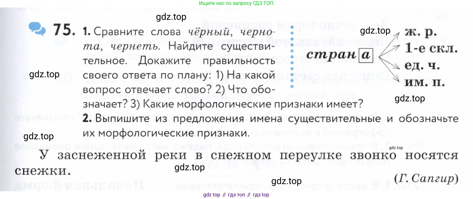 ГДЗ Русский язык, 5 класс Учебник, авторы: Купалова Александра Юльевна, Еремеева Ангелина Павловна, Лидман-Орлова Галина Кузьминична, Пименова Светлана Николаевна, Молодцова Светлана Николаевна, Пахнова Т М, Пичугов Юрий Степанович, Талалаева Л Ф, издательство Просвещение, Москва, 2021, белого цвета, страница 33, номер 75, Условие