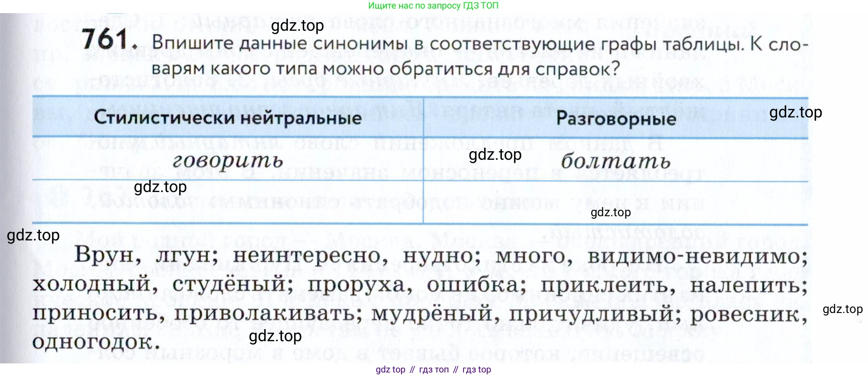 ГДЗ Русский язык, 5 класс Учебник, авторы: Купалова Александра Юльевна, Еремеева Ангелина Павловна, Лидман-Орлова Галина Кузьминична, Пименова Светлана Николаевна, Молодцова Светлана Николаевна, Пахнова Т М, Пичугов Юрий Степанович, Талалаева Л Ф, издательство Просвещение, Москва, 2021, белого цвета, страница 233, номер 761, Условие