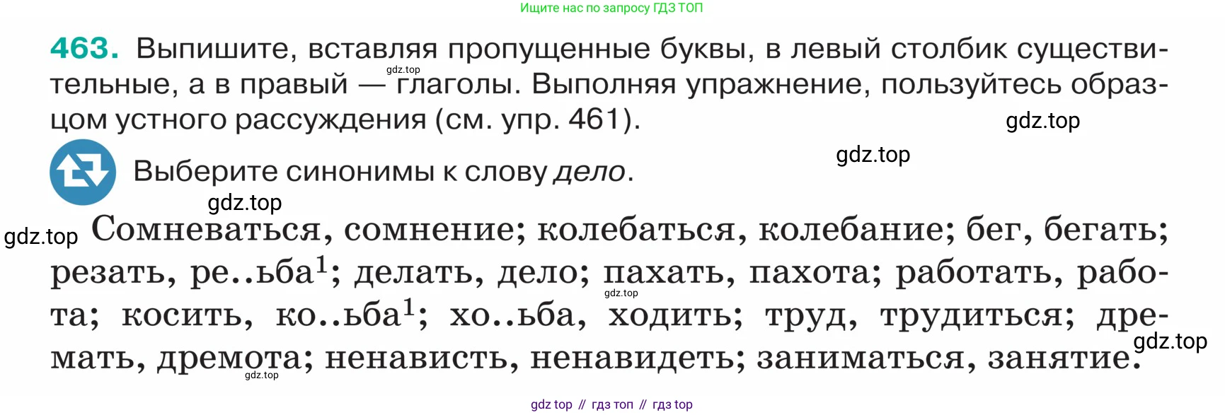 ГДЗ Русский язык, 5 класс Учебник, авторы: Ладыженская Таиса Алексеевна, Баранов Михаил Трофимович, Тростенцова Лидия Александровна, Ладыженская Наталия Вениаминовна, Дейкина Алевтина Дмитриевна, Григорян Лариса Трофимовна, Кулибаба Иван Иванович, Антонова Любовь Геннадиевна, издательство Просвещение, Москва, 2023, салатового цвета, Часть 2, страница 10, номер 463, Условие