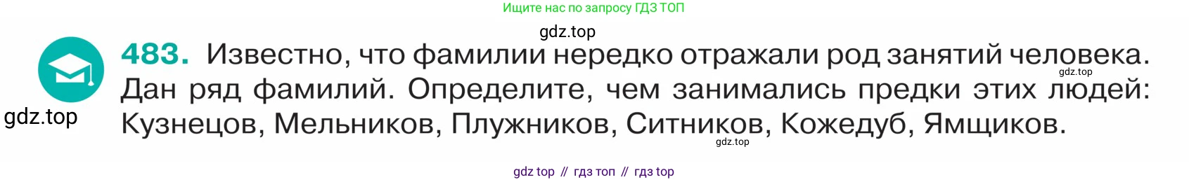 ГДЗ Русский язык, 5 класс Учебник, авторы: Ладыженская Таиса Алексеевна, Баранов Михаил Трофимович, Тростенцова Лидия Александровна, Ладыженская Наталия Вениаминовна, Дейкина Алевтина Дмитриевна, Григорян Лариса Трофимовна, Кулибаба Иван Иванович, Антонова Любовь Геннадиевна, издательство Просвещение, Москва, 2023, салатового цвета, Часть 2, страница 18, номер 483, Условие